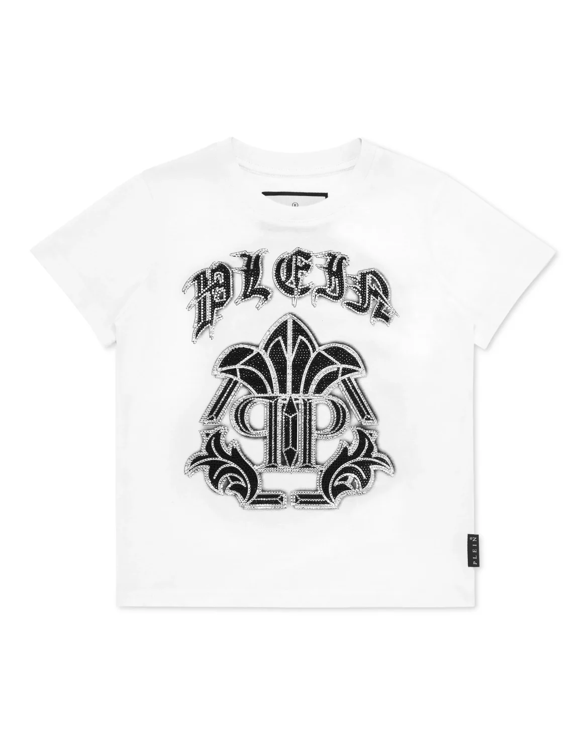 T-shirt Round Neck SS Srtass Gothic Plein, цвет: Белый