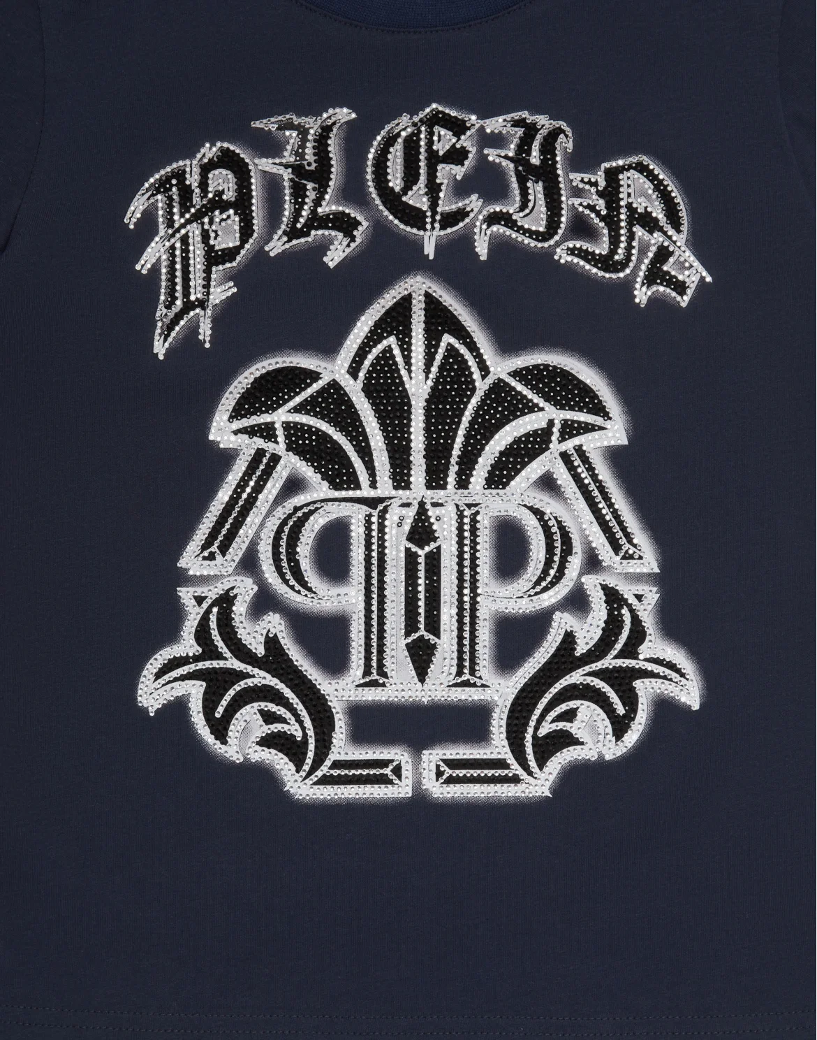 T-shirt Round Neck SS Srtass Gothic Plein, цвет: Синий