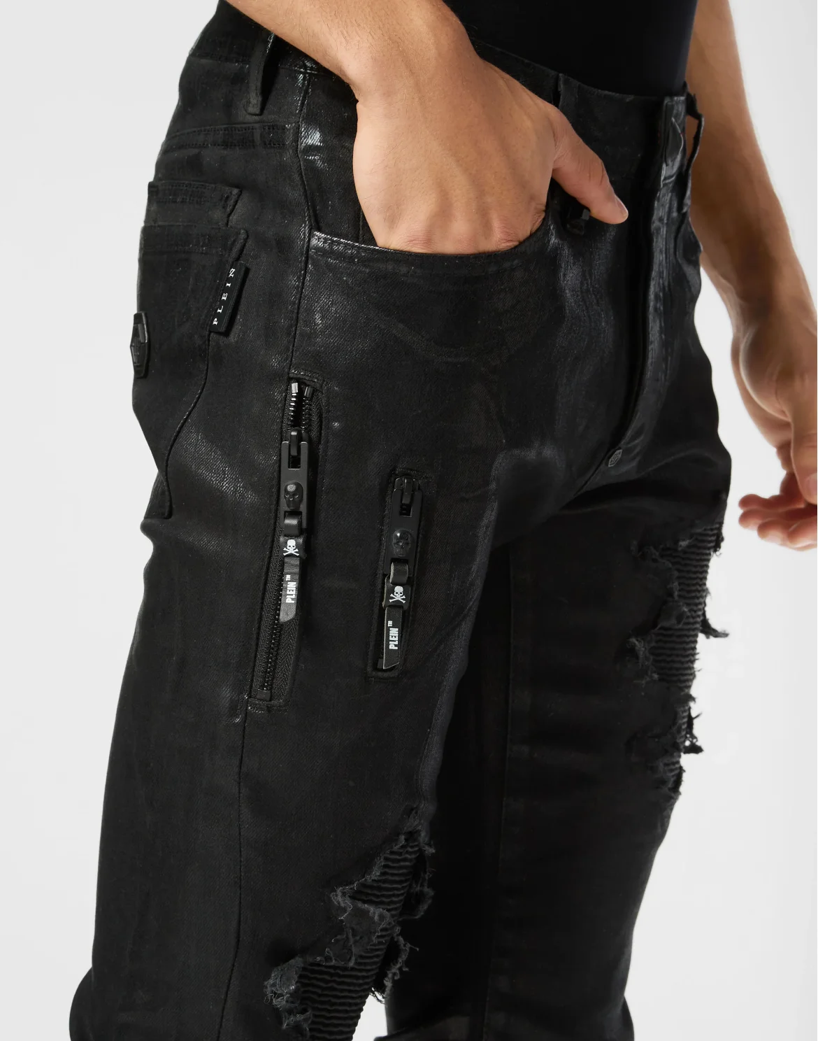 Denim Rock Star Trousers Camouflage, цвет: Черный