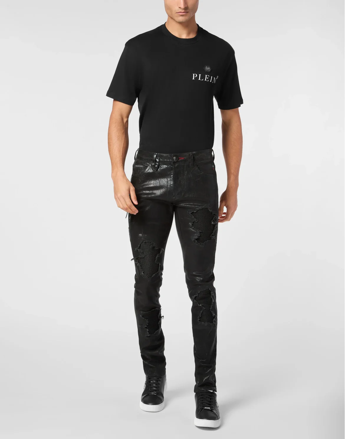 Denim Rock Star Trousers Camouflage, цвет: Черный