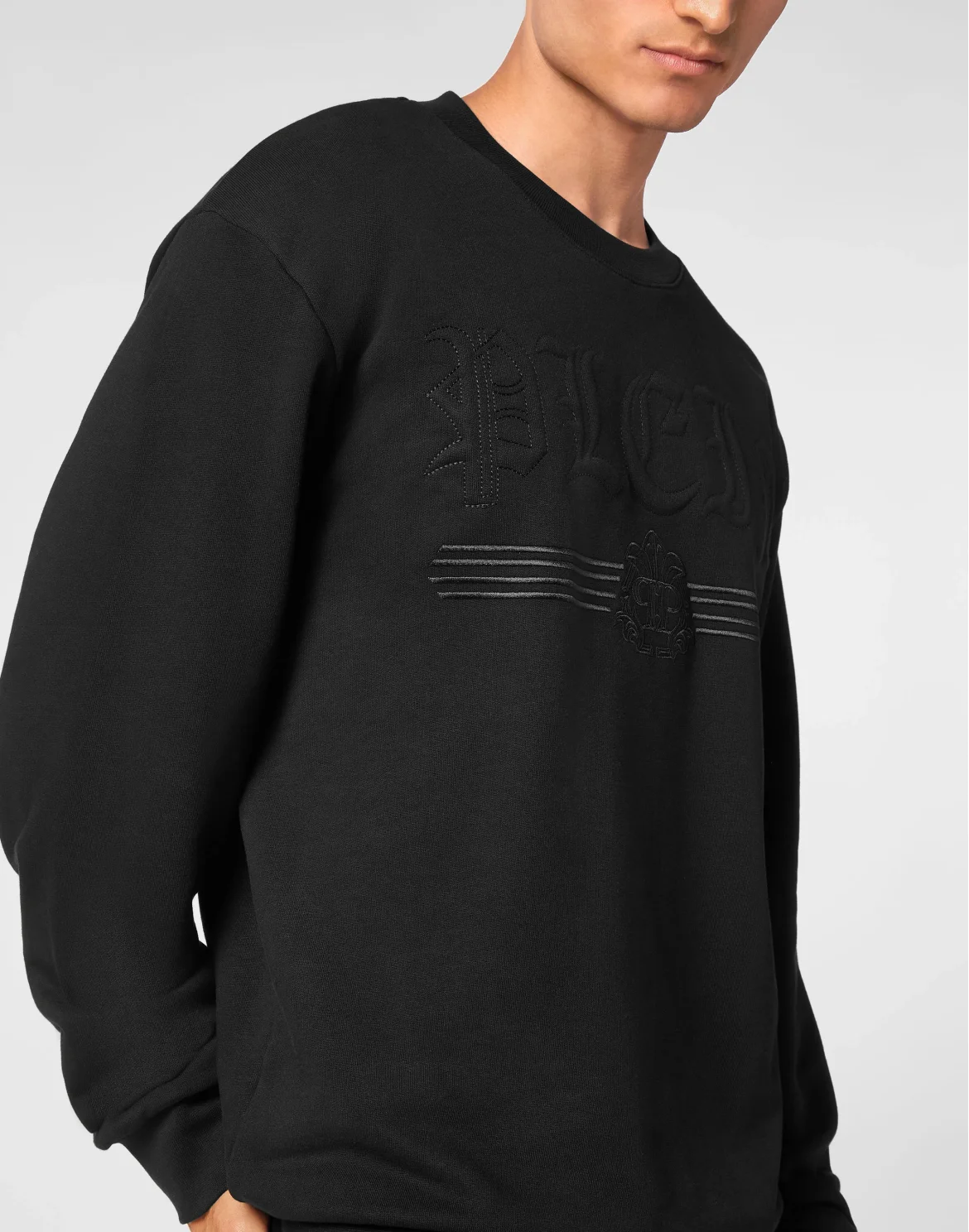 Sweatshirt Round Neck Gothic Plein, цвет: Черный