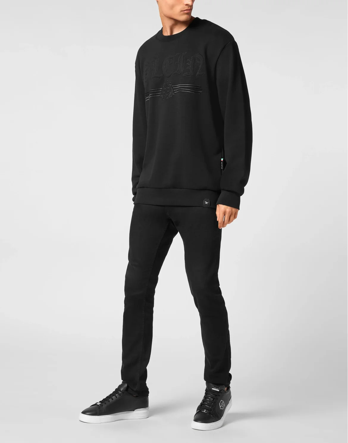 Sweatshirt Round Neck Gothic Plein, цвет: Черный