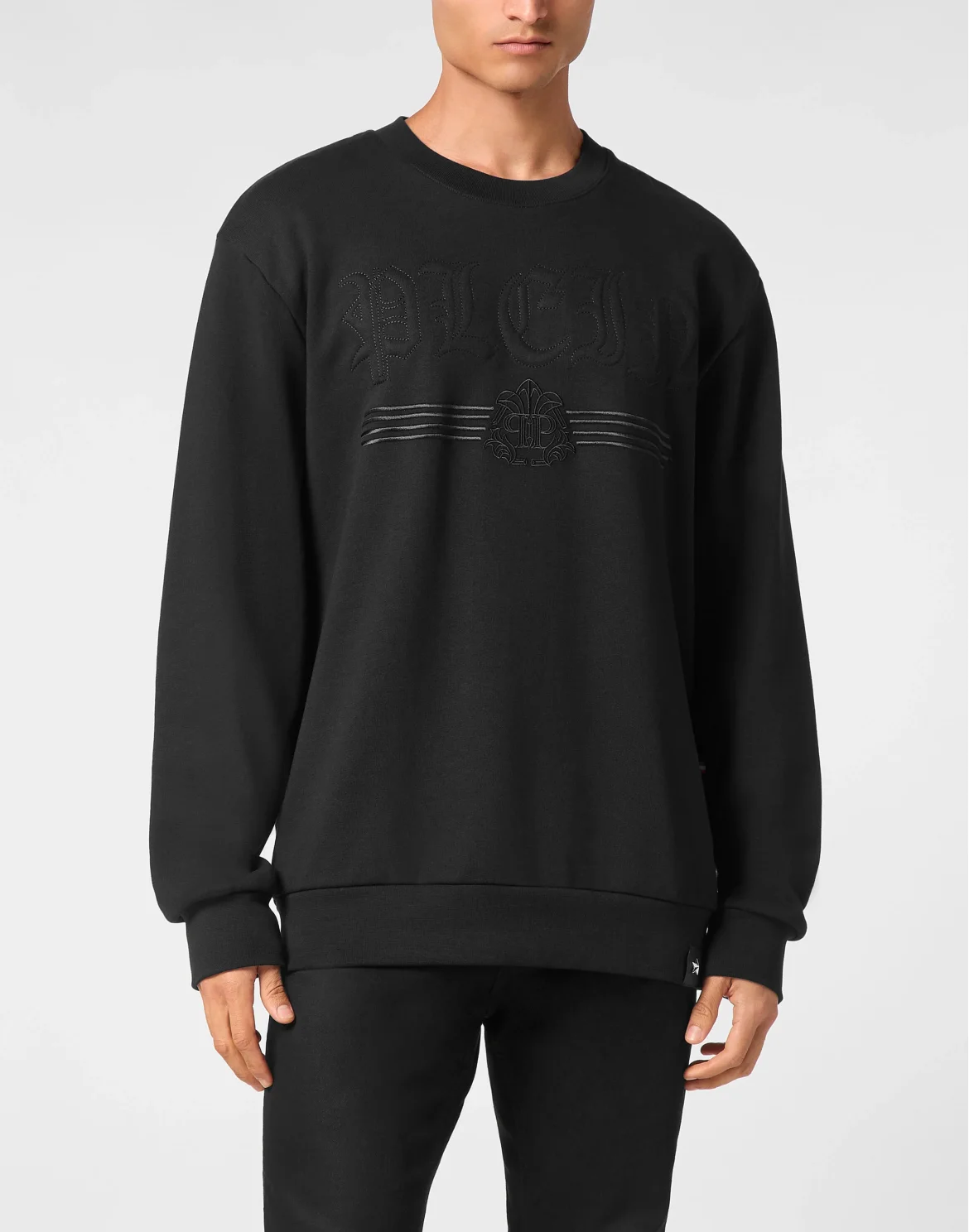 Sweatshirt Round Neck Gothic Plein, цвет: Черный