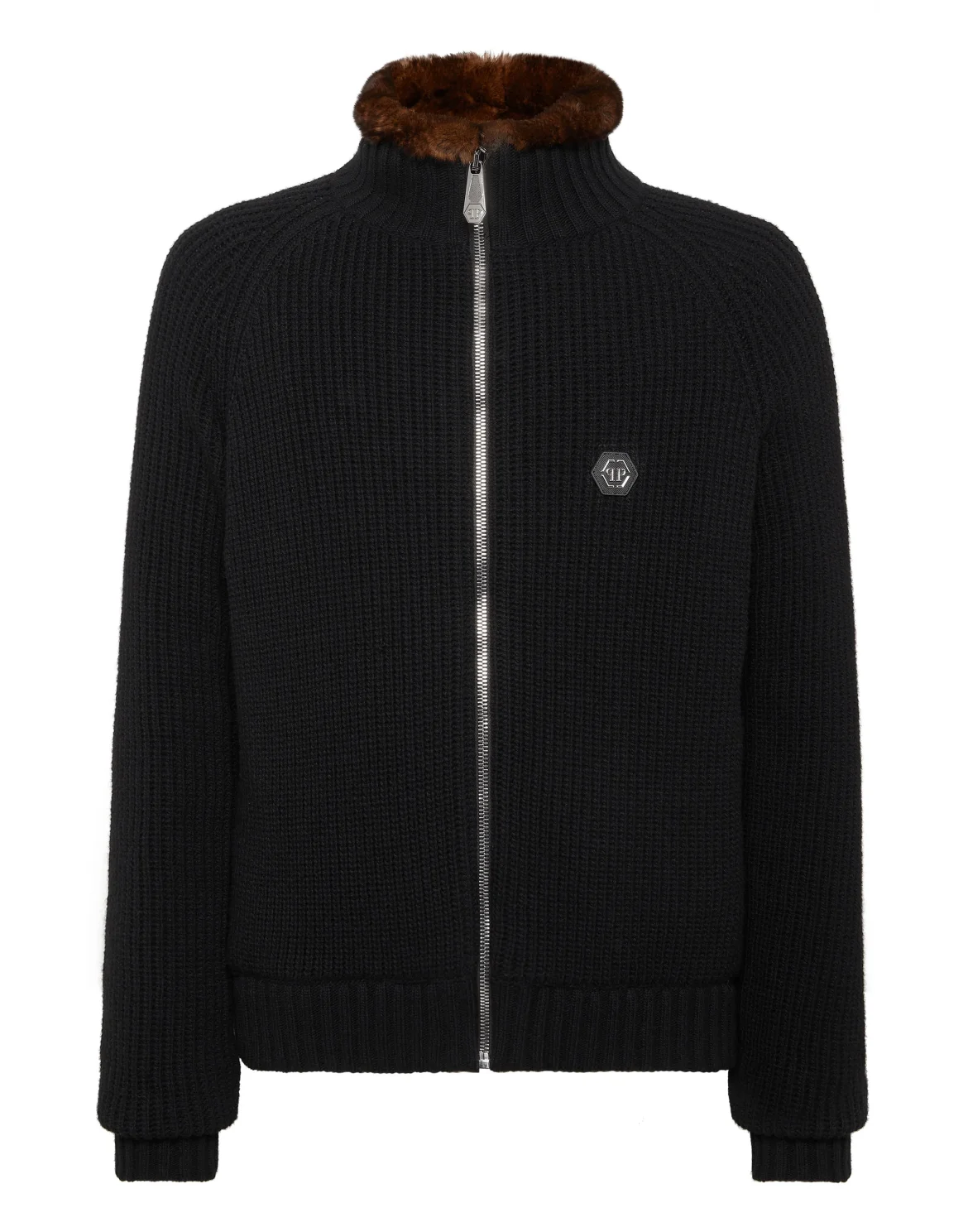 Wool Knit Collar Jacket, цвет: Черный