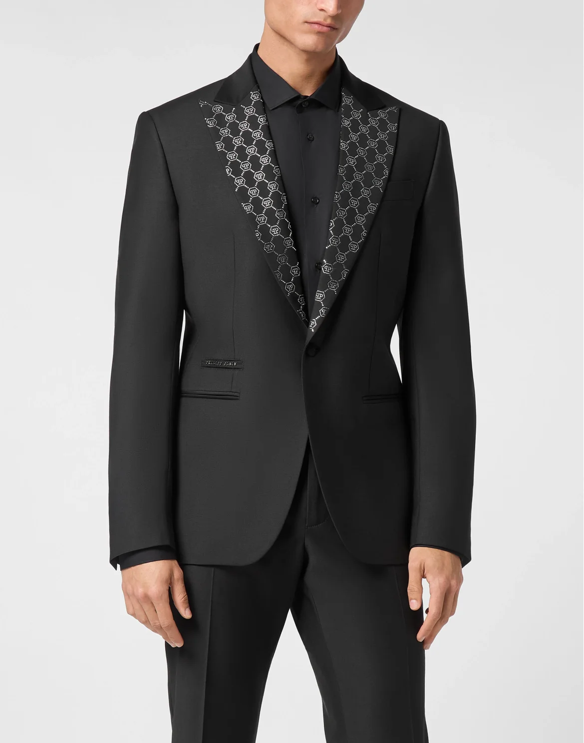 Wool Blazer Monogram, цвет: Черный