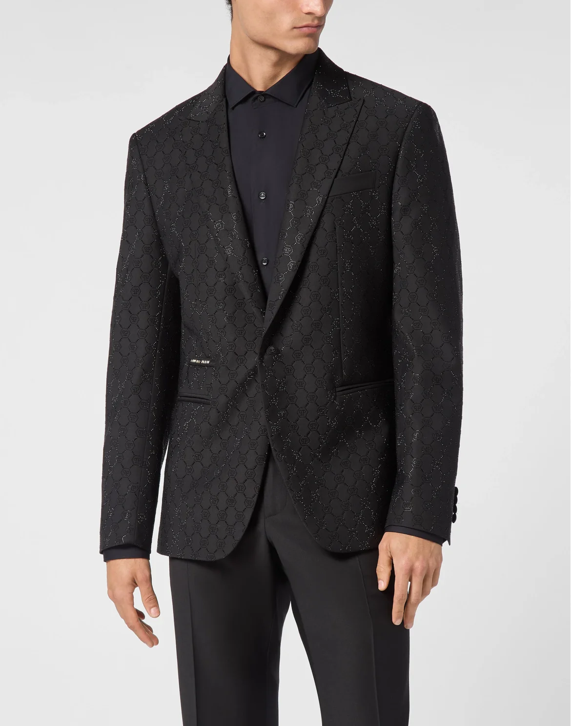Wool Blazer Monogram, цвет: Черный