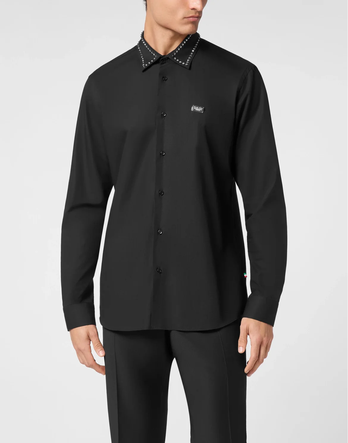 Shirt Sugar Daddy Cut LS Studs, цвет: Черный