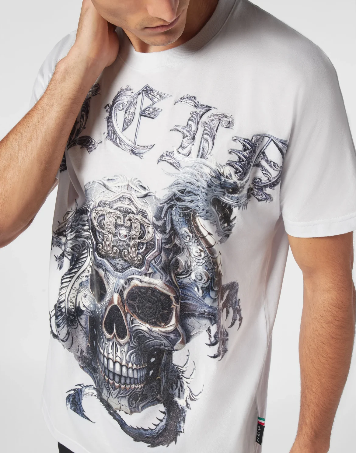 T-shirt Round Neck SS Skull, цвет: Белый