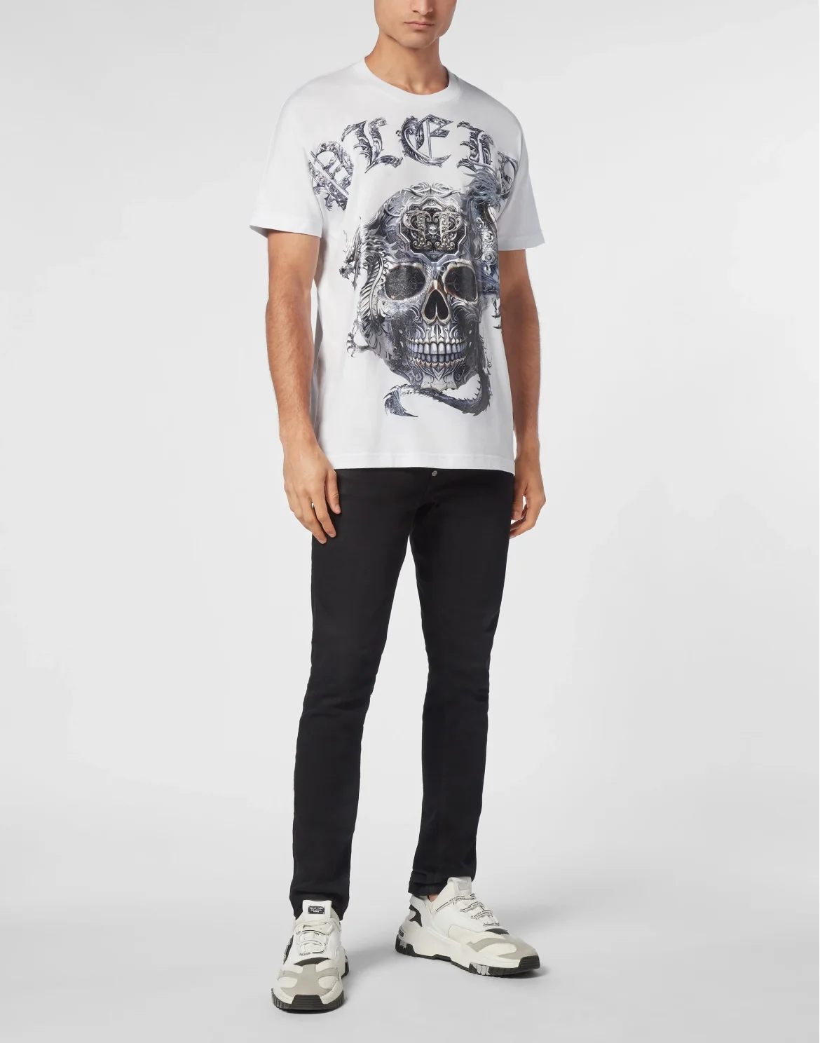 T-shirt Round Neck SS Skull, цвет: Белый