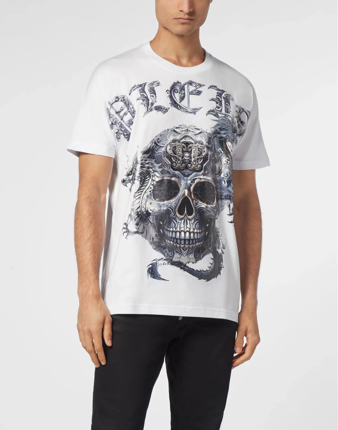 T-shirt Round Neck SS Skull, цвет: Белый