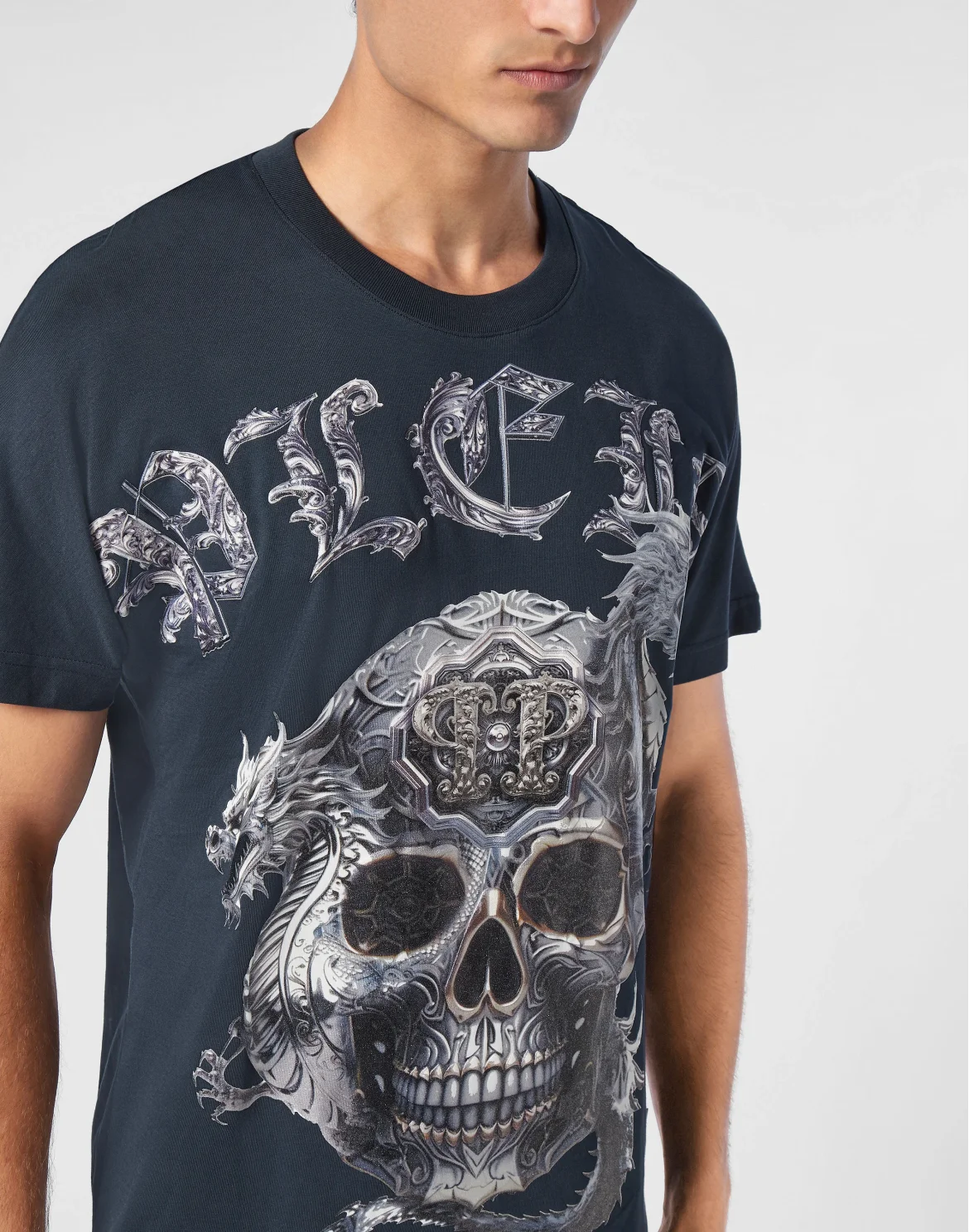 T-shirt Round Neck SS Skull, цвет: Синий