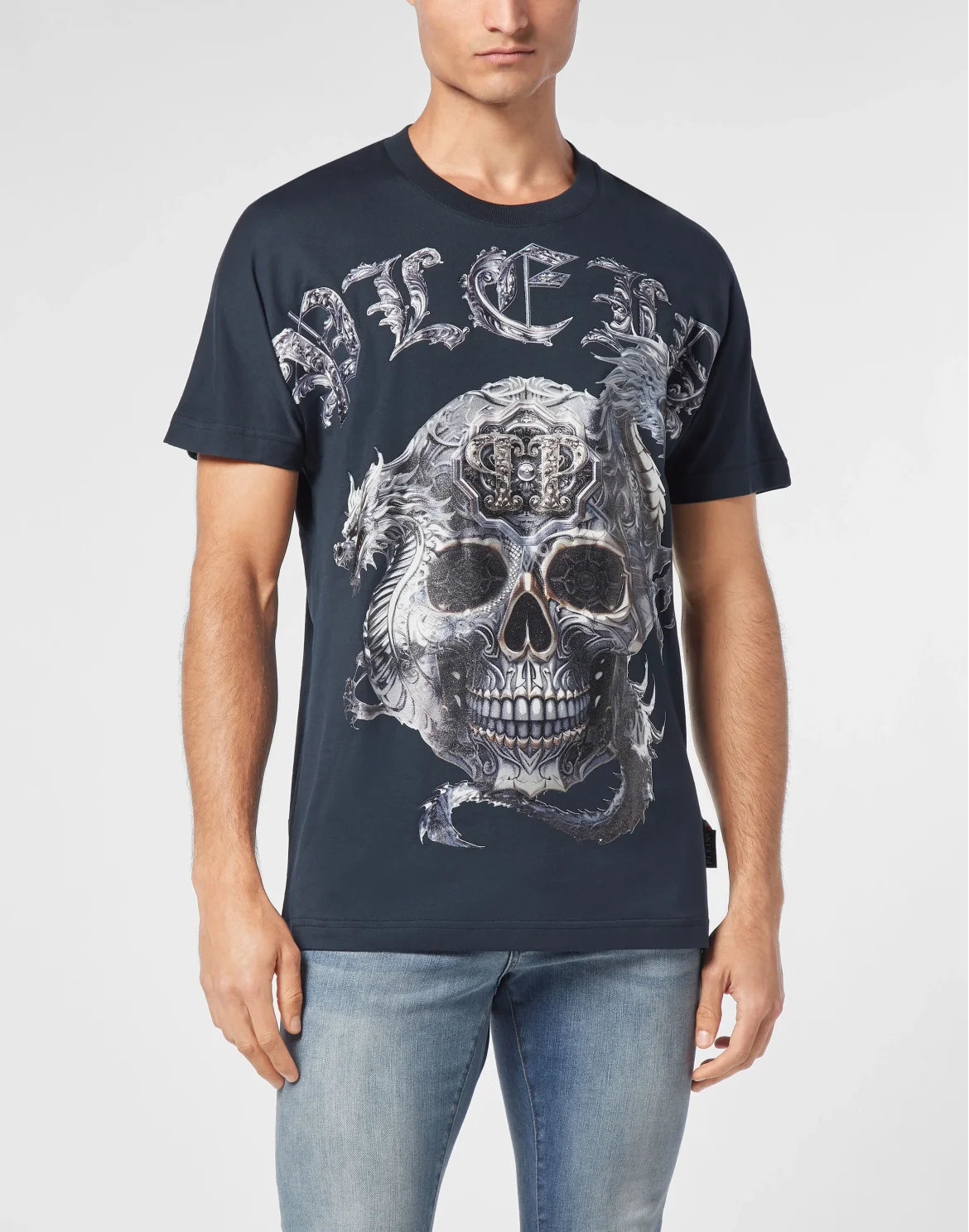 T-shirt Round Neck SS Skull, цвет: Синий