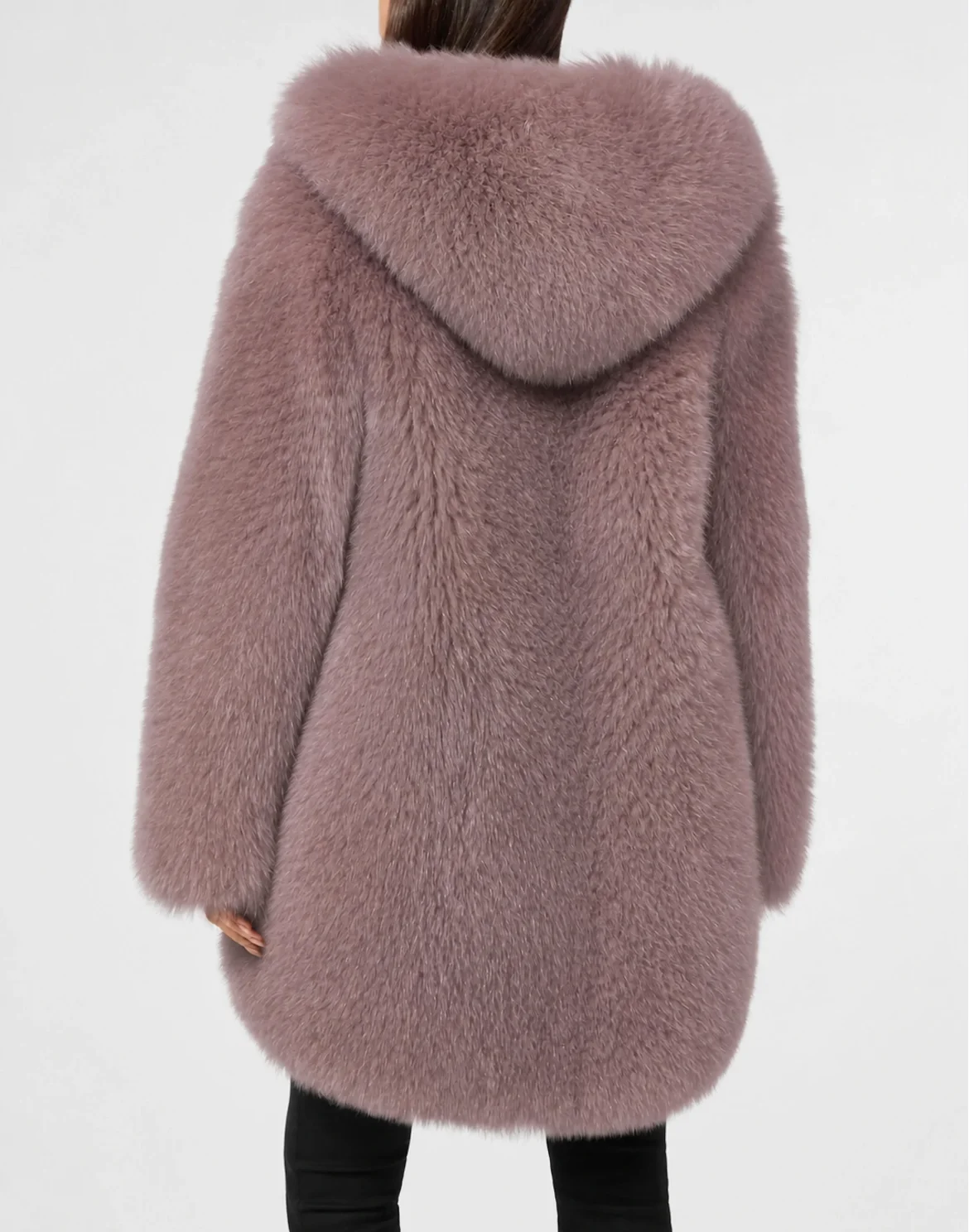 Fox Fur Oversize Jacket, цвет: Розовый