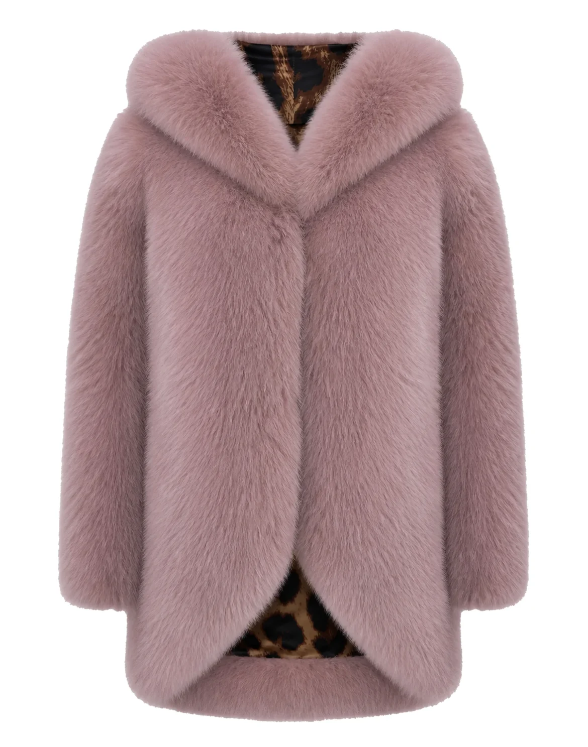 Fox Fur Oversize Jacket, цвет: Розовый