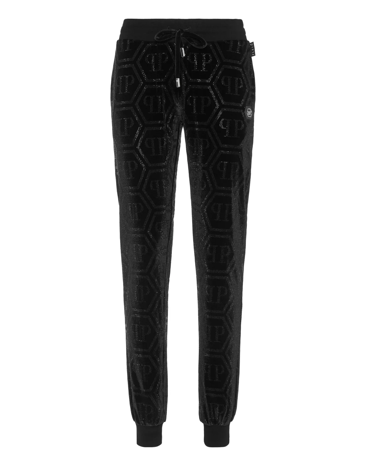 Jogging Trousers Strass Monogram, цвет: Черный