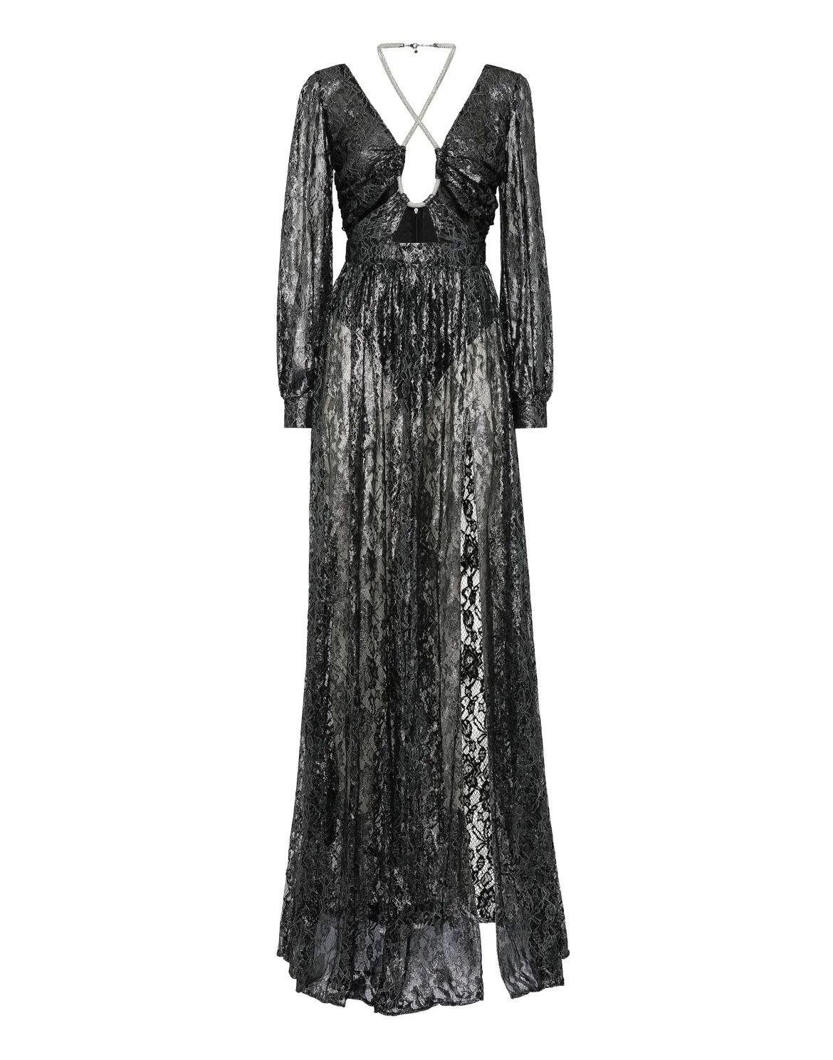 Crystal Lace Long Dress, цвет: Черный