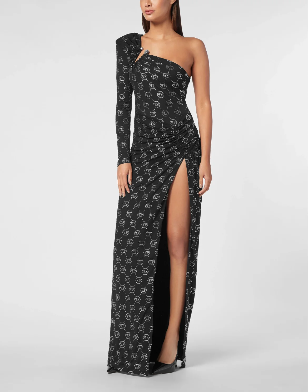 Long Dress Monogram, цвет: Черный