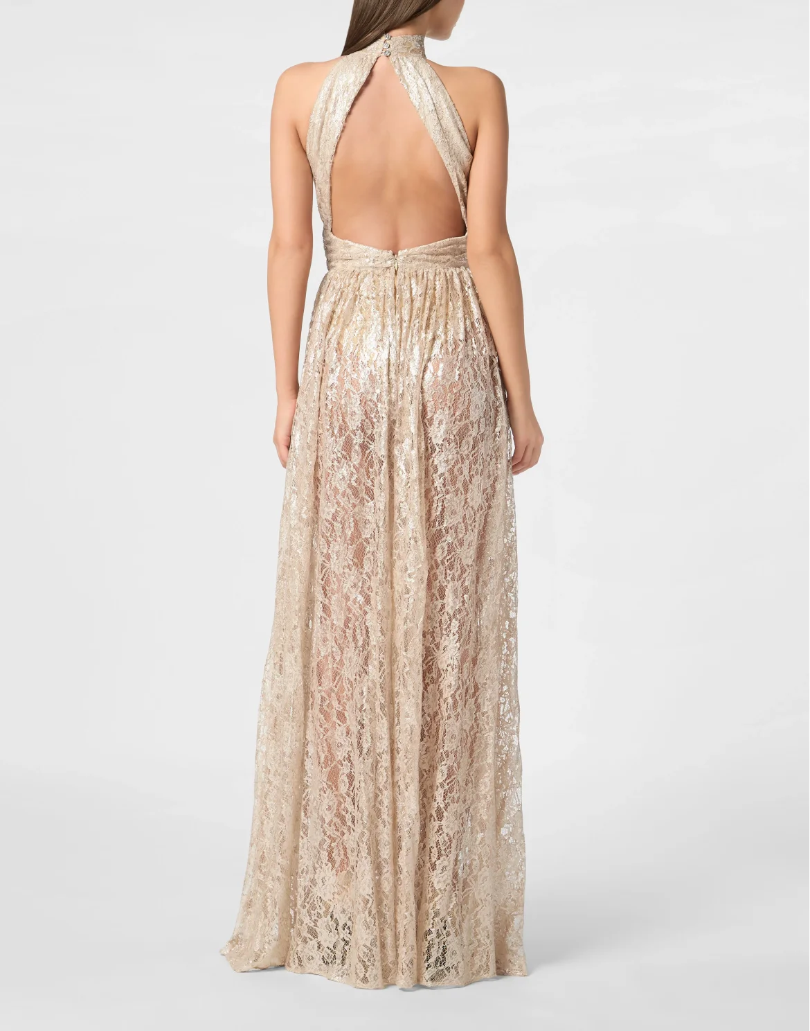 Lace Piercing Long Dress, цвет: Розовый