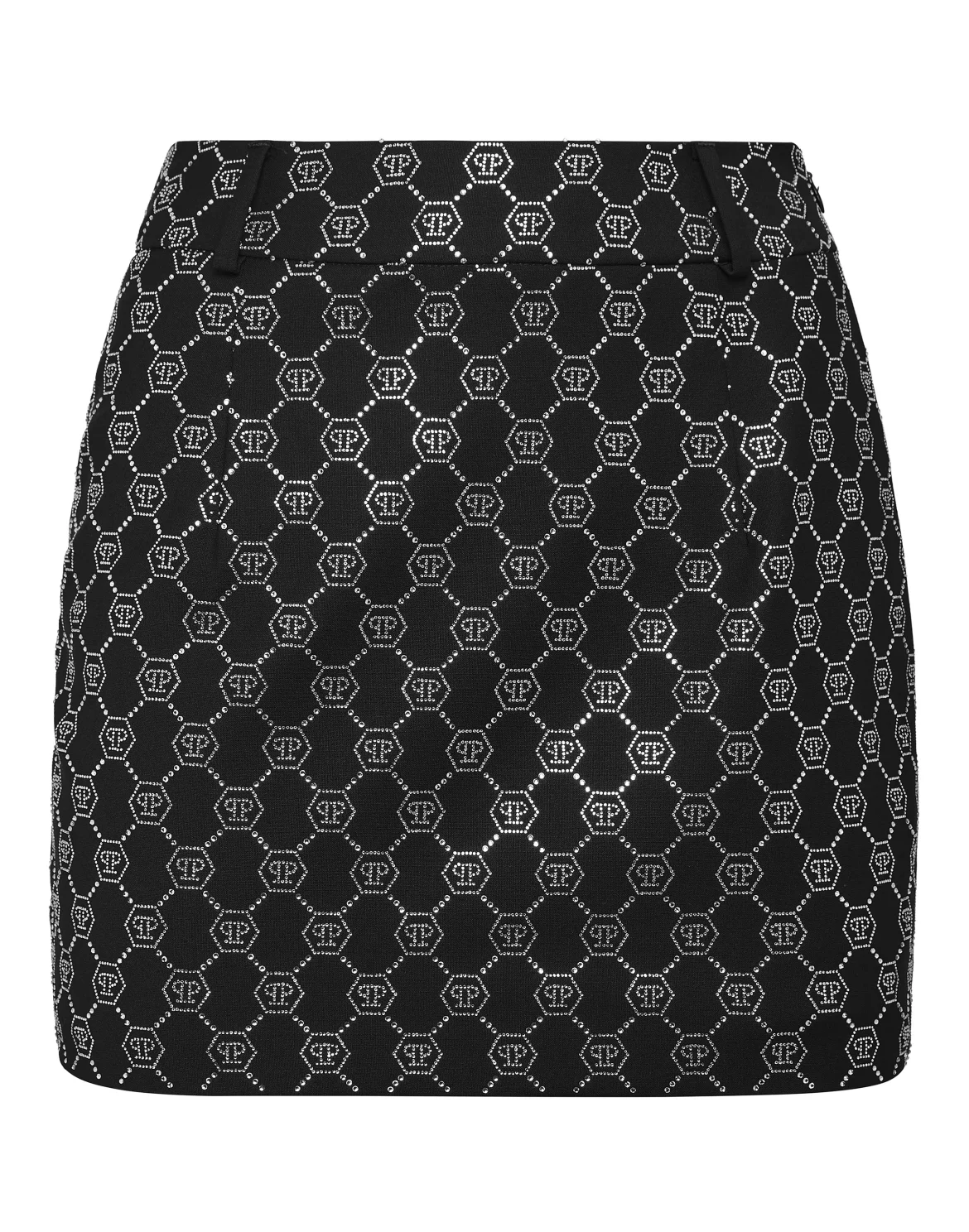 Wool Mini Skirt Strass Monogram, цвет: Черный