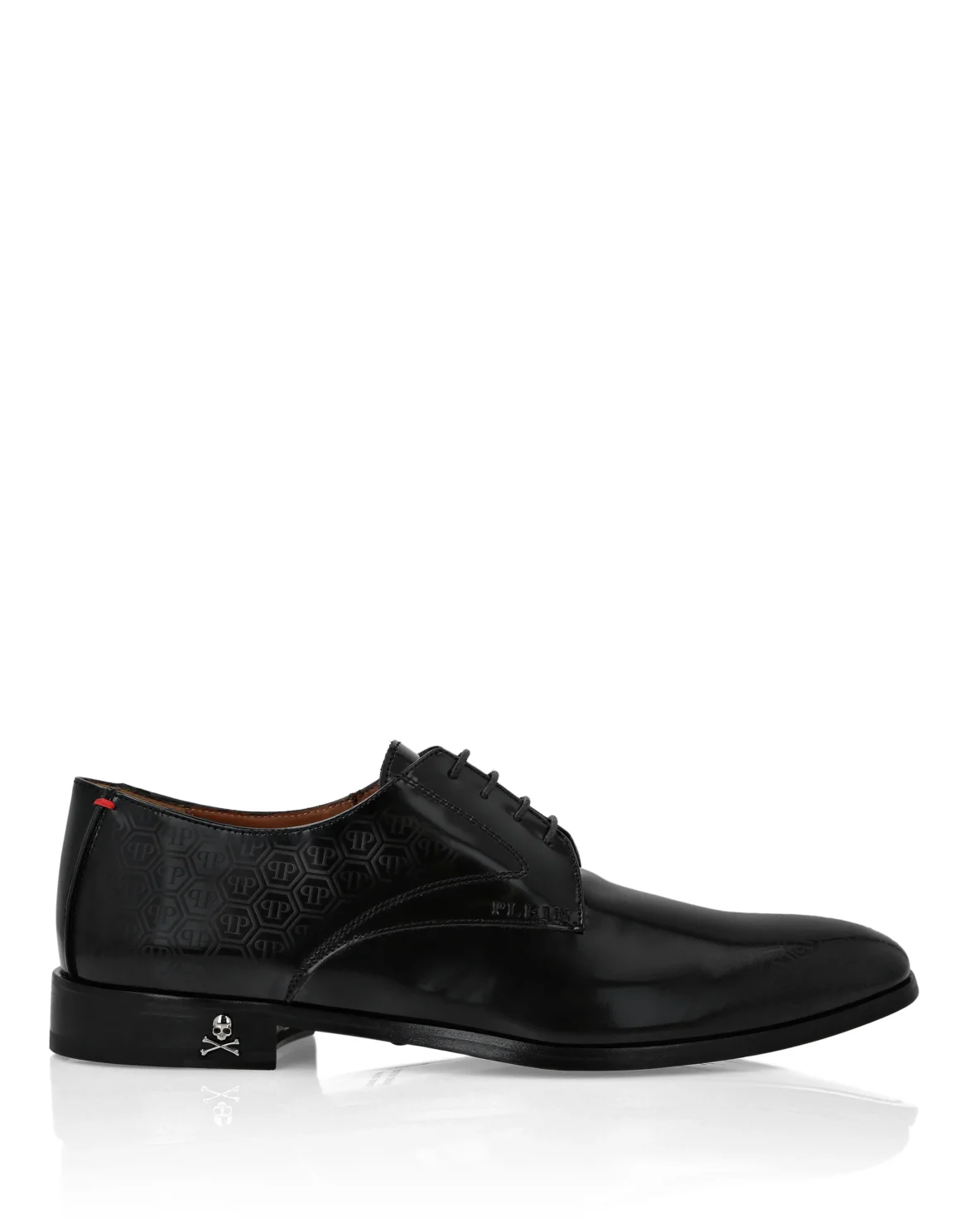 Leather Lace Up Shoes Monogram, цвет: Черный