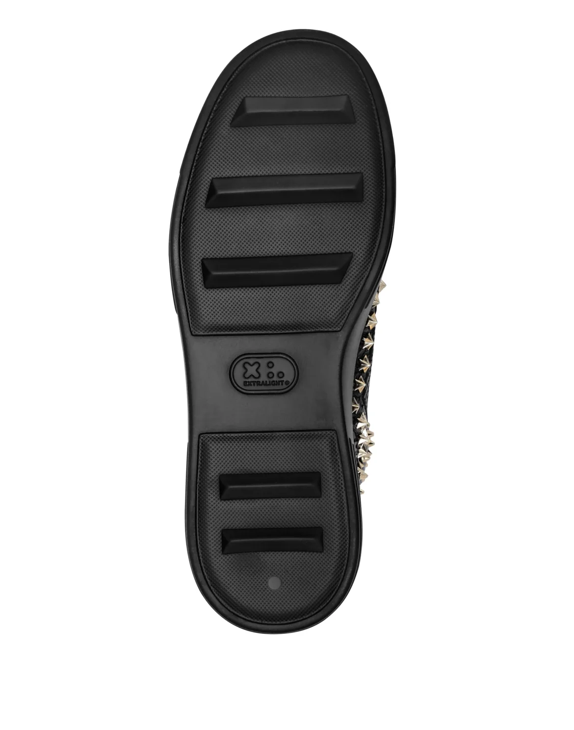 Python Leather Mid-Top Sneakers Studs, цвет: Черный