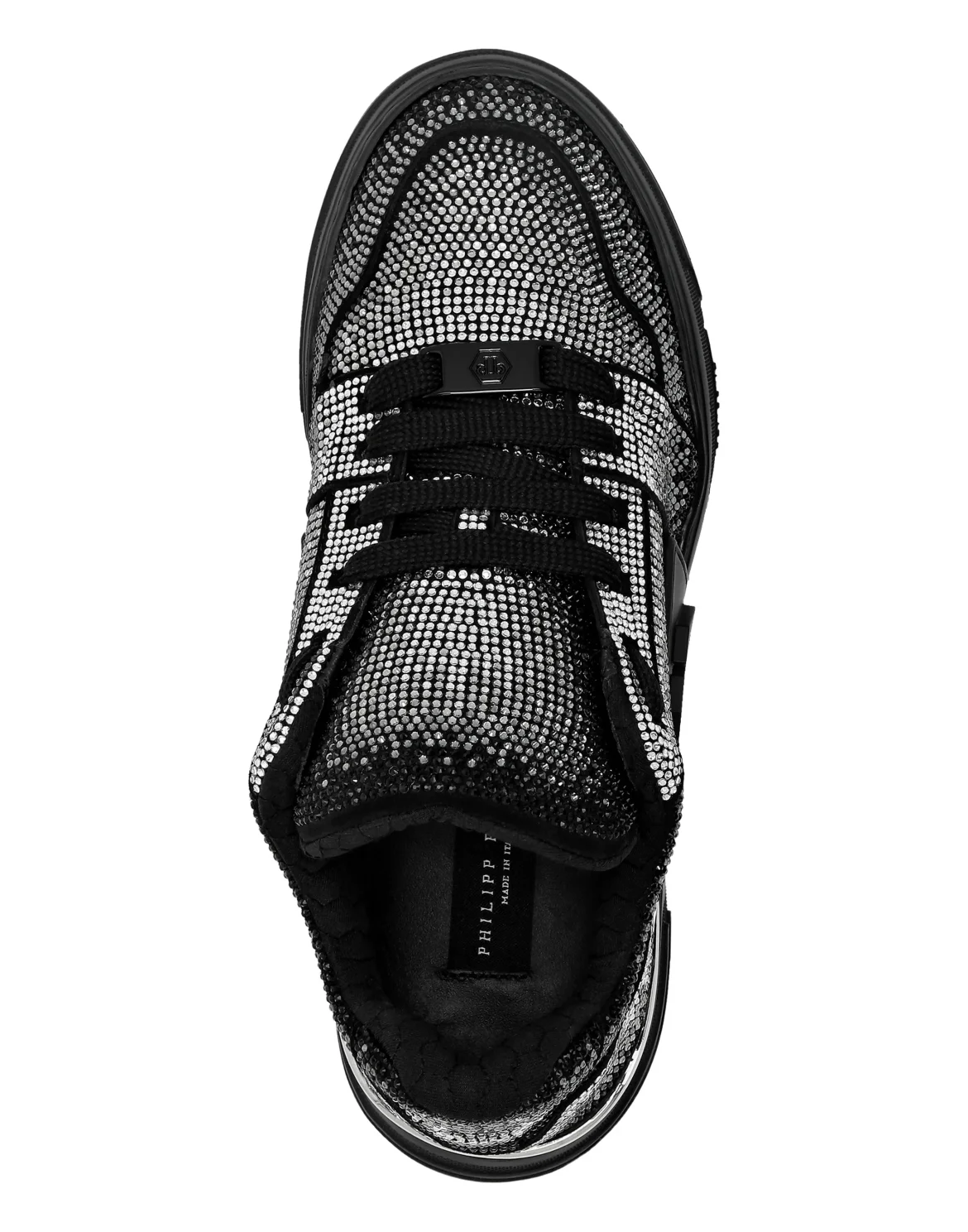 Suede Lo-Top Sneakers Strass Hexagon, цвет: Черный