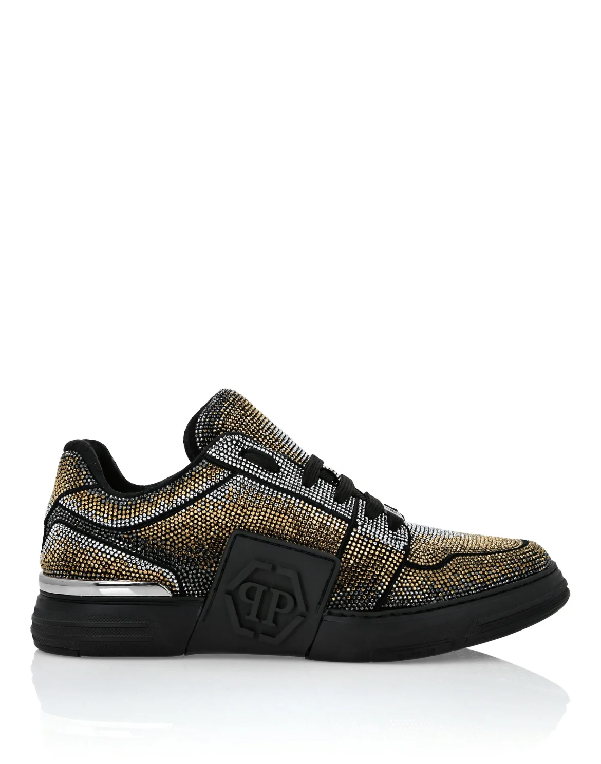 Suede Lo-Top Sneakers Strass Hexagon, цвет: Коричневый