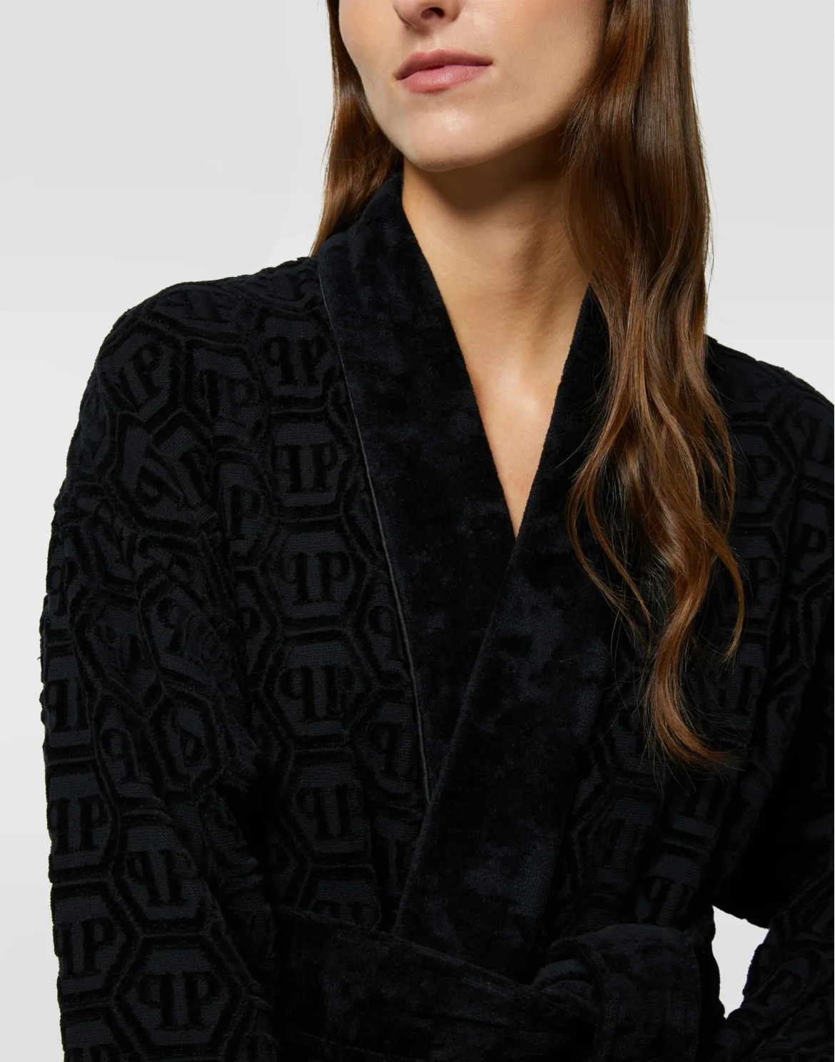 Kimono Bathrobe Hexagon, цвет: Черный