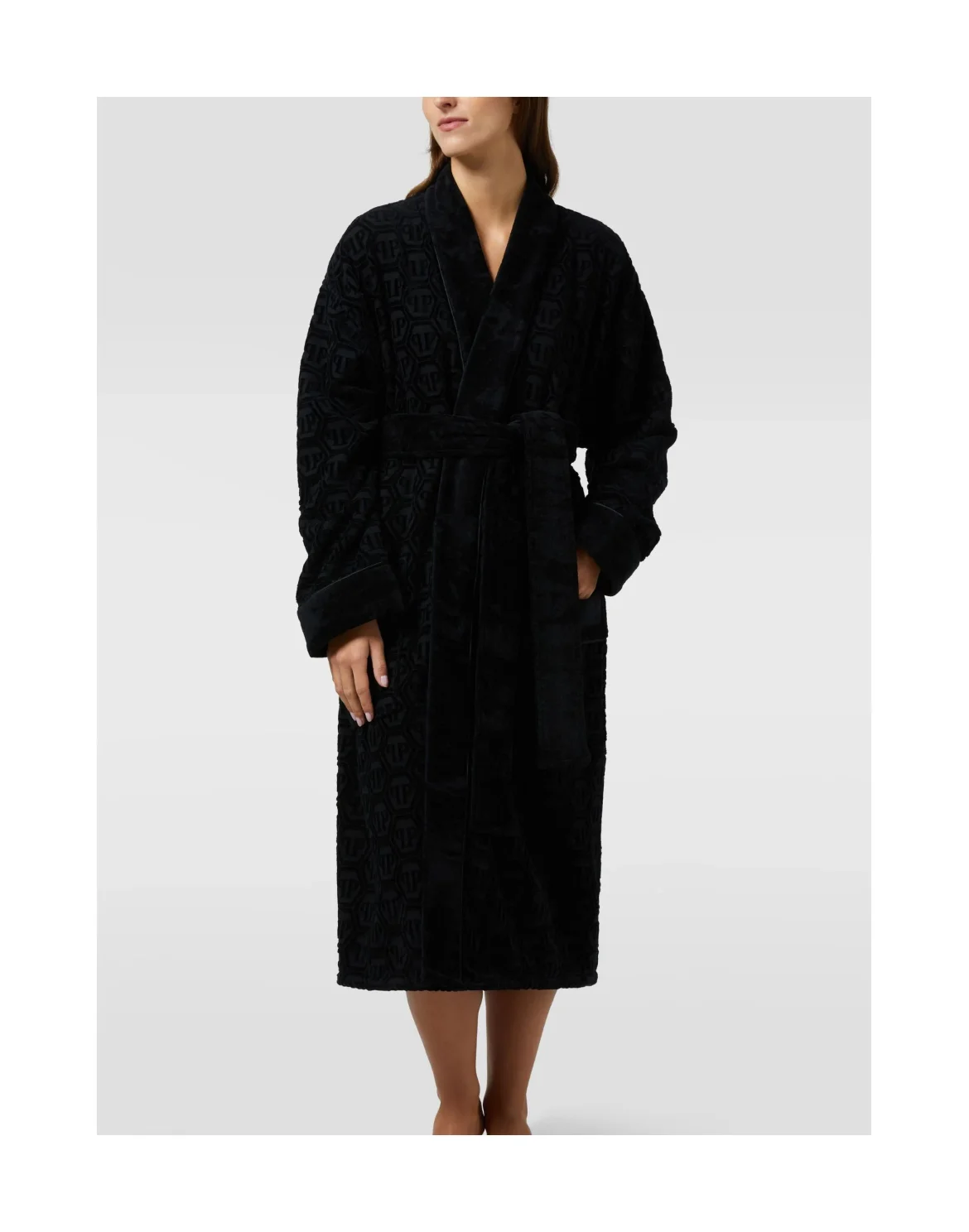 Kimono Bathrobe Hexagon, цвет: Черный