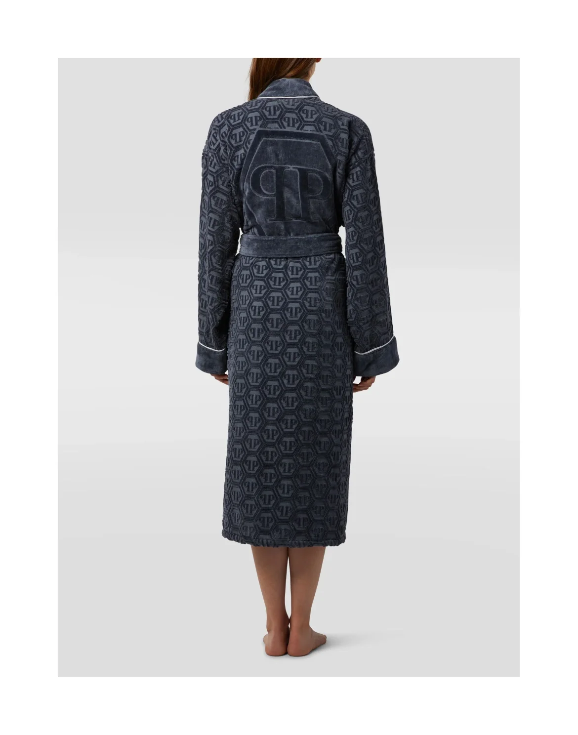 Kimono Bathrobe Hexagon, цвет: Серый