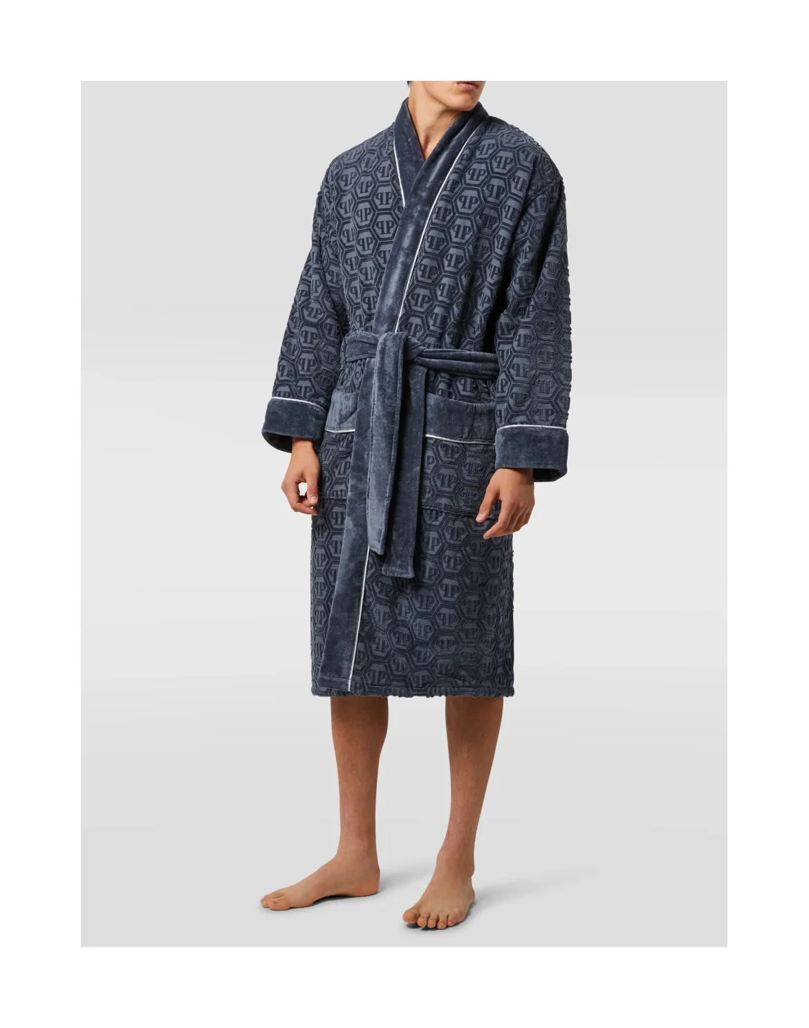 Kimono Bathrobe Hexagon, цвет: Серый