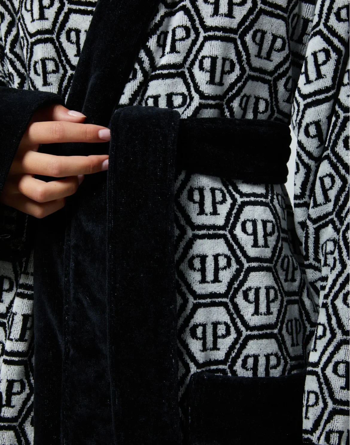 Hooded Bathrobe PP, цвет: Черный