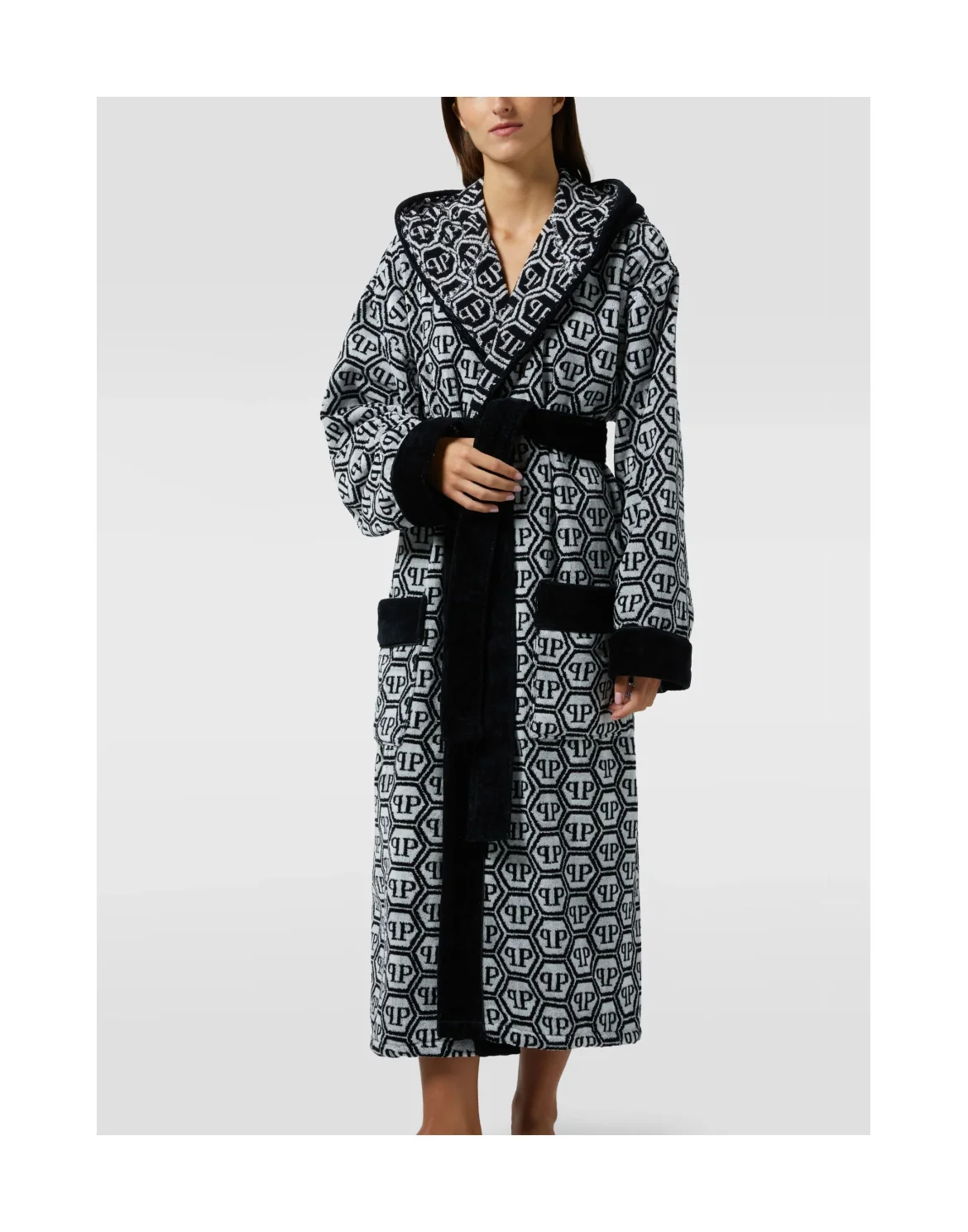 Hooded Bathrobe PP, цвет: Черный