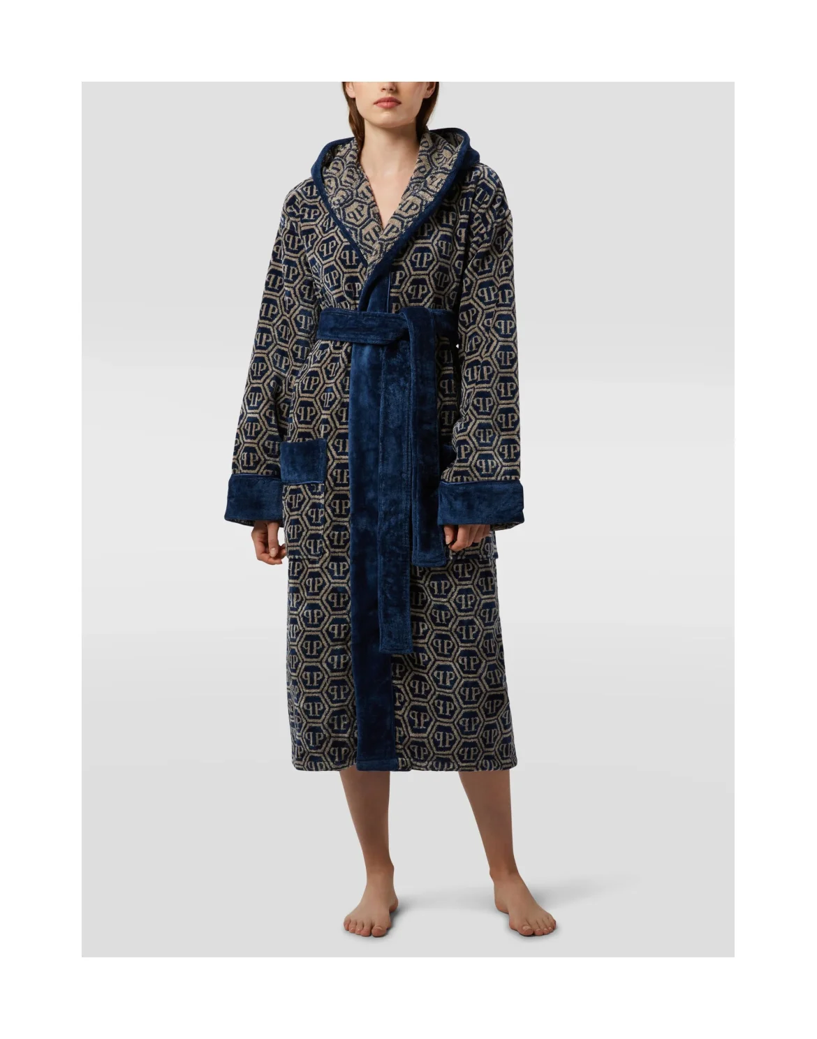 Hooded Bathrobe PP, цвет: Синий