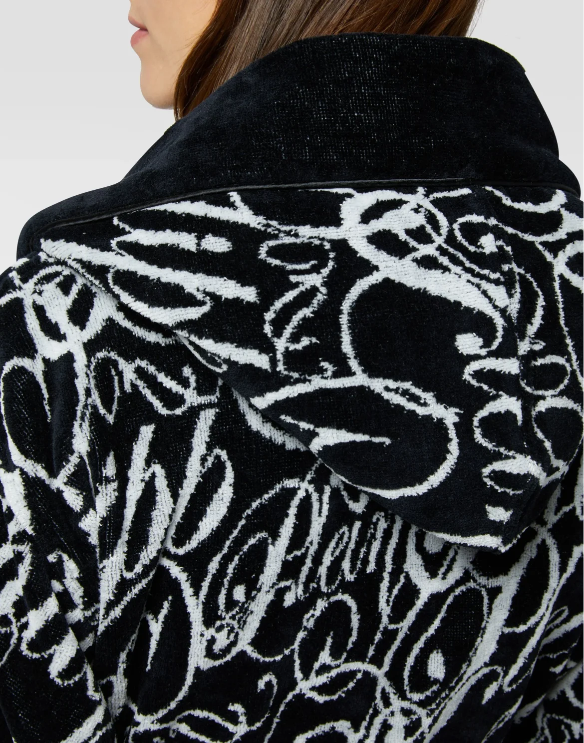 Hooded Bathrobe Signature, цвет: Черный