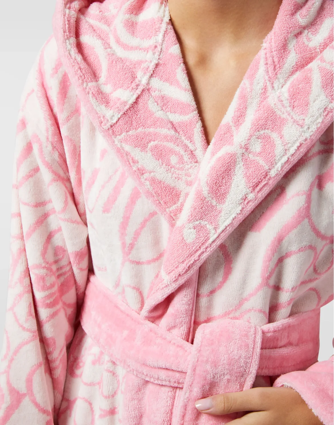 Hooded Bathrobe Signature, цвет: Розовый