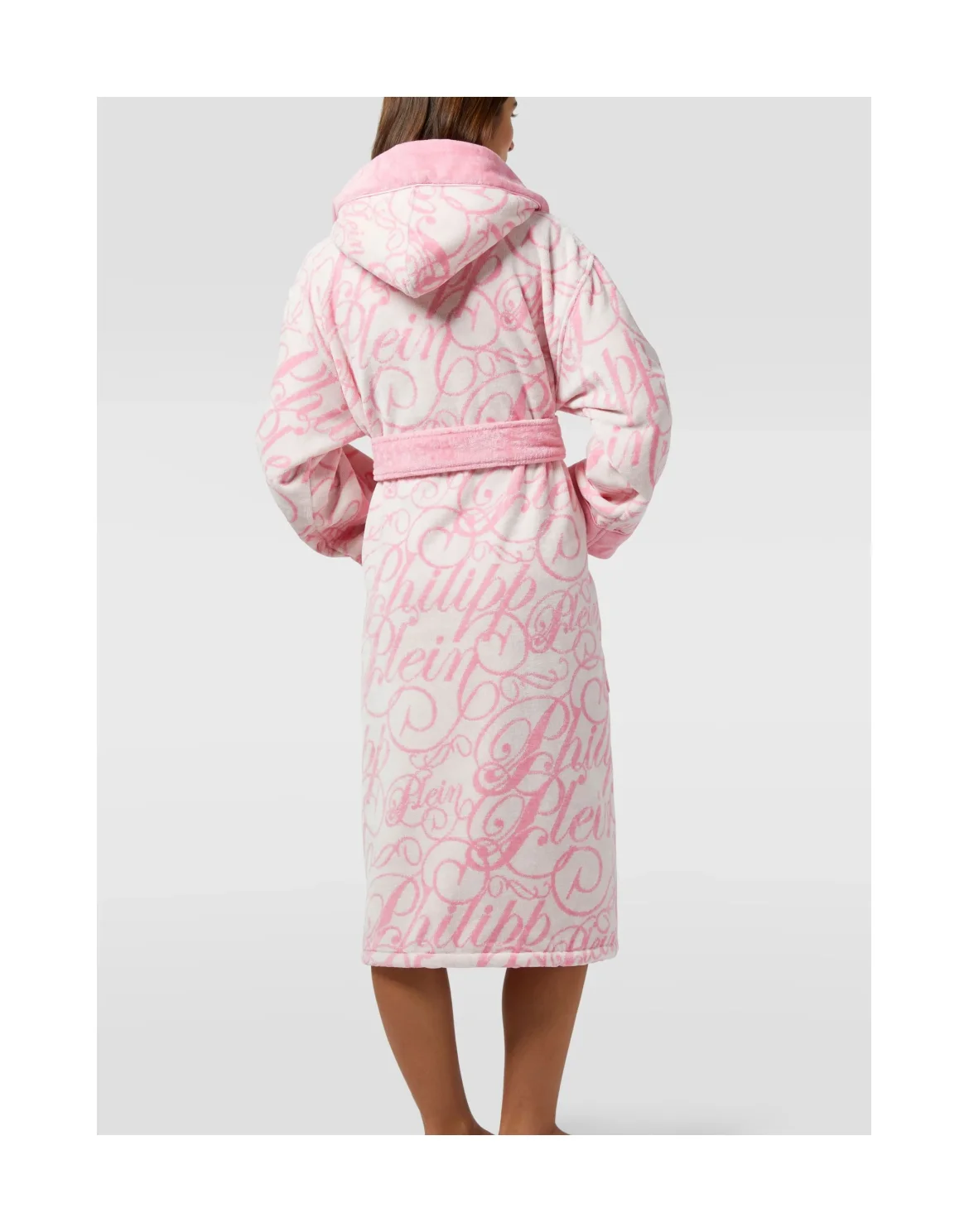 Hooded Bathrobe Signature, цвет: Розовый