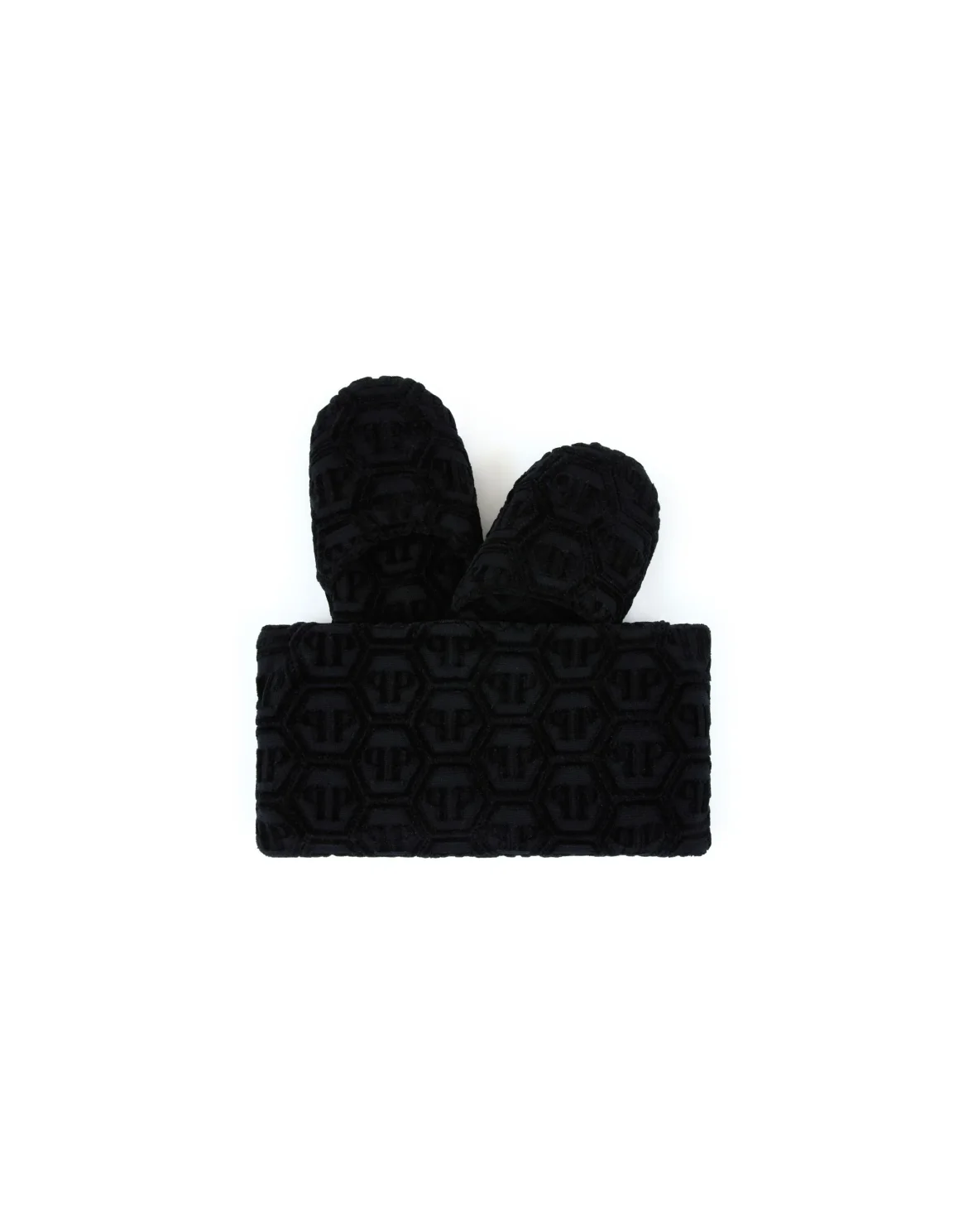 Puffy Slippers Hexagon, цвет: Черный