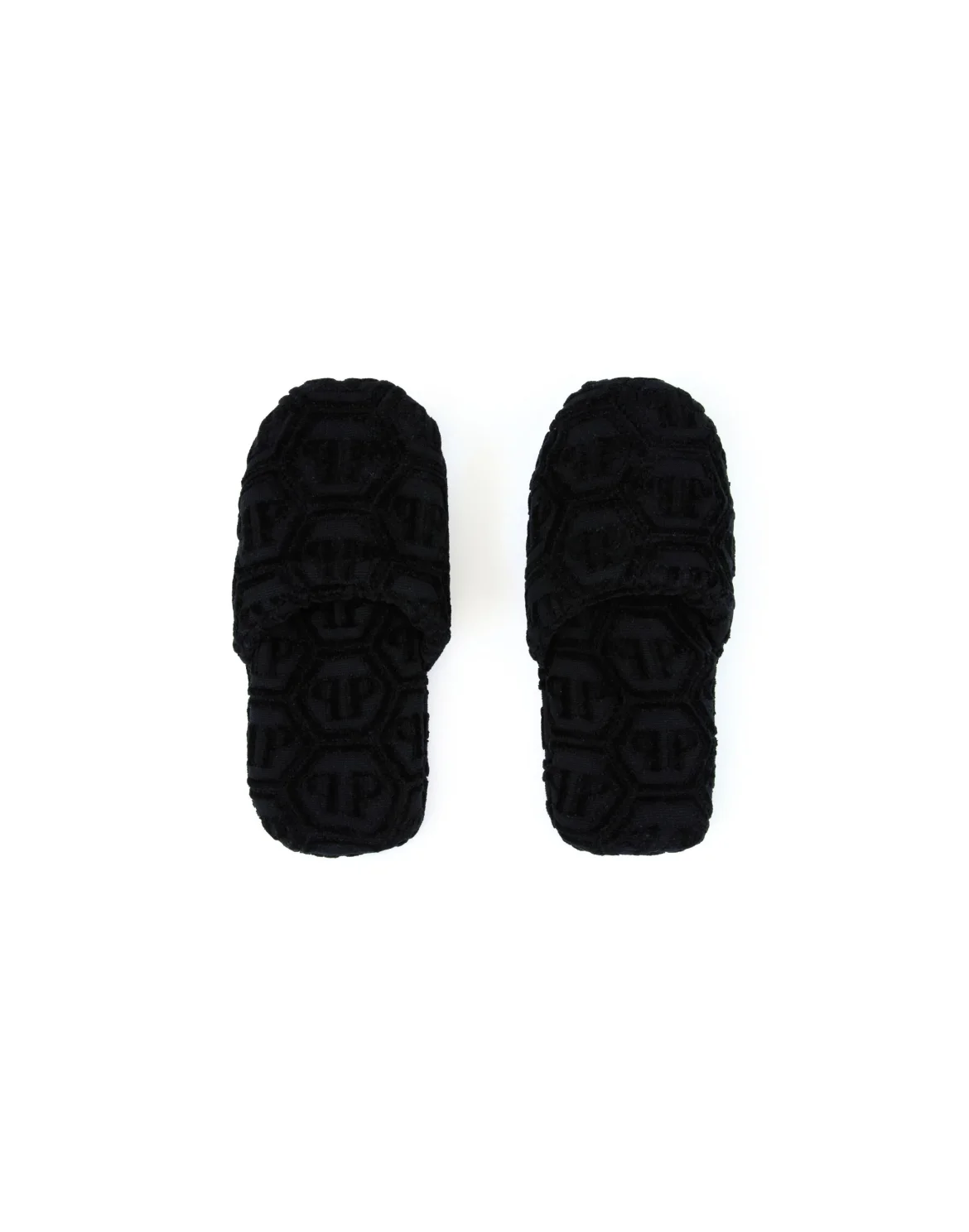 Puffy Slippers Hexagon, цвет: Черный