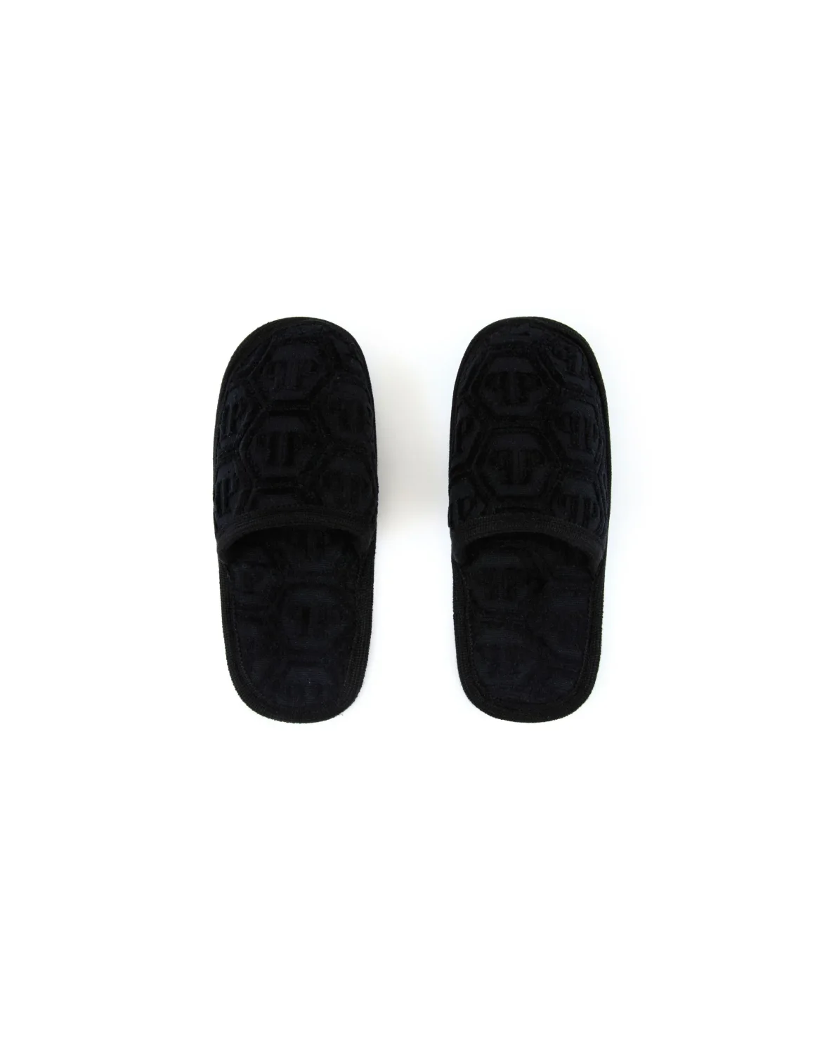 Flat Slippers Hexagon, цвет: Черный