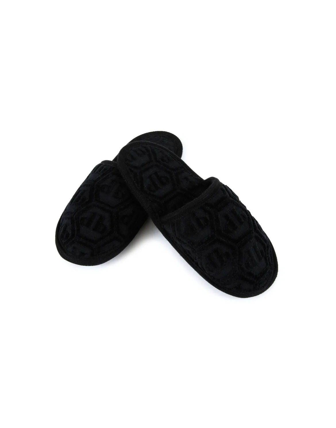 Flat Slippers Hexagon, цвет: Черный