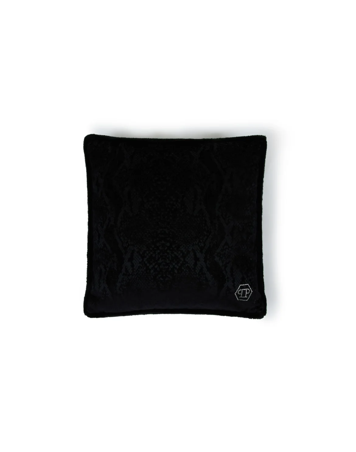 Velvet Cushion Python Print 40x40, цвет: Черный