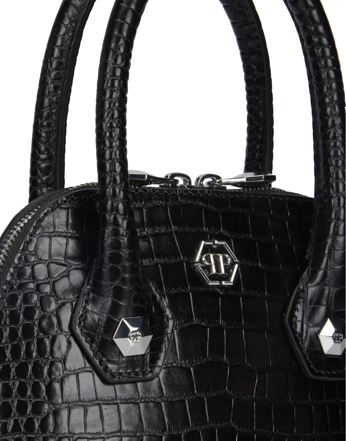 Philipp Plein Majestic Handbag Cocco Small, цвет: Черный