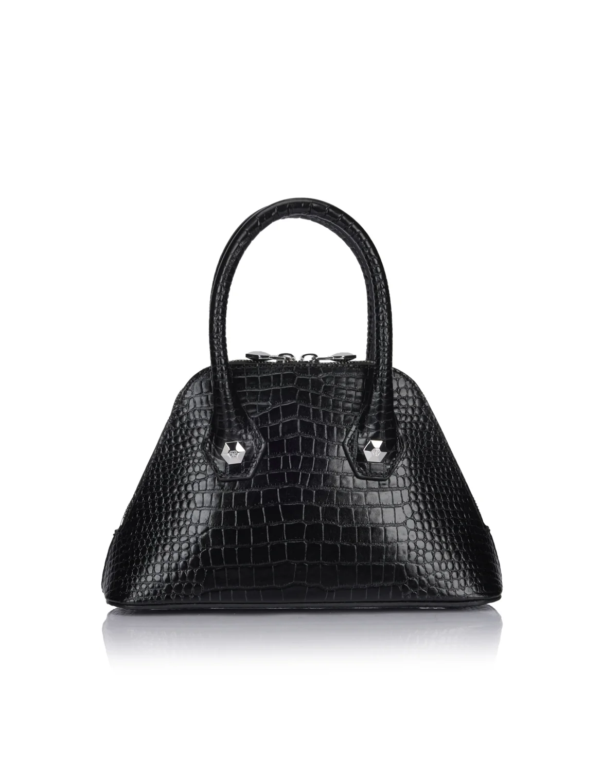 Philipp Plein Majestic Handbag Cocco Small, цвет: Черный