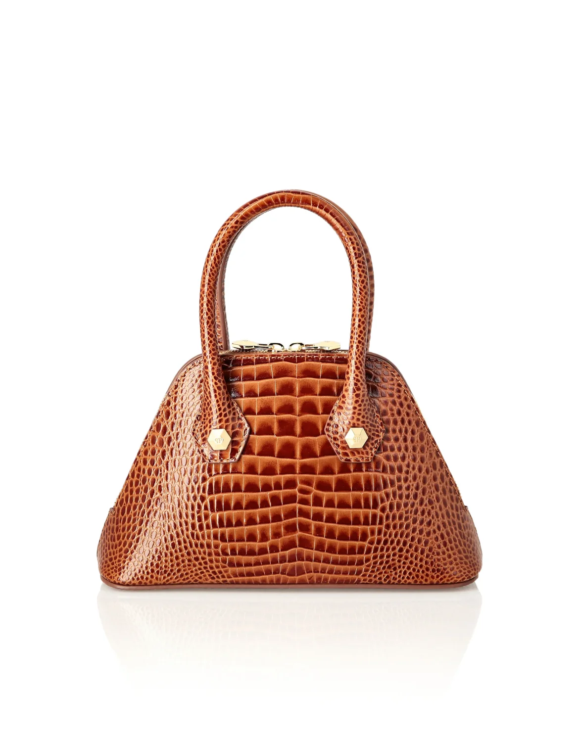 Philipp Plein Majestic Handbag Cocco Small, цвет: Коричневый