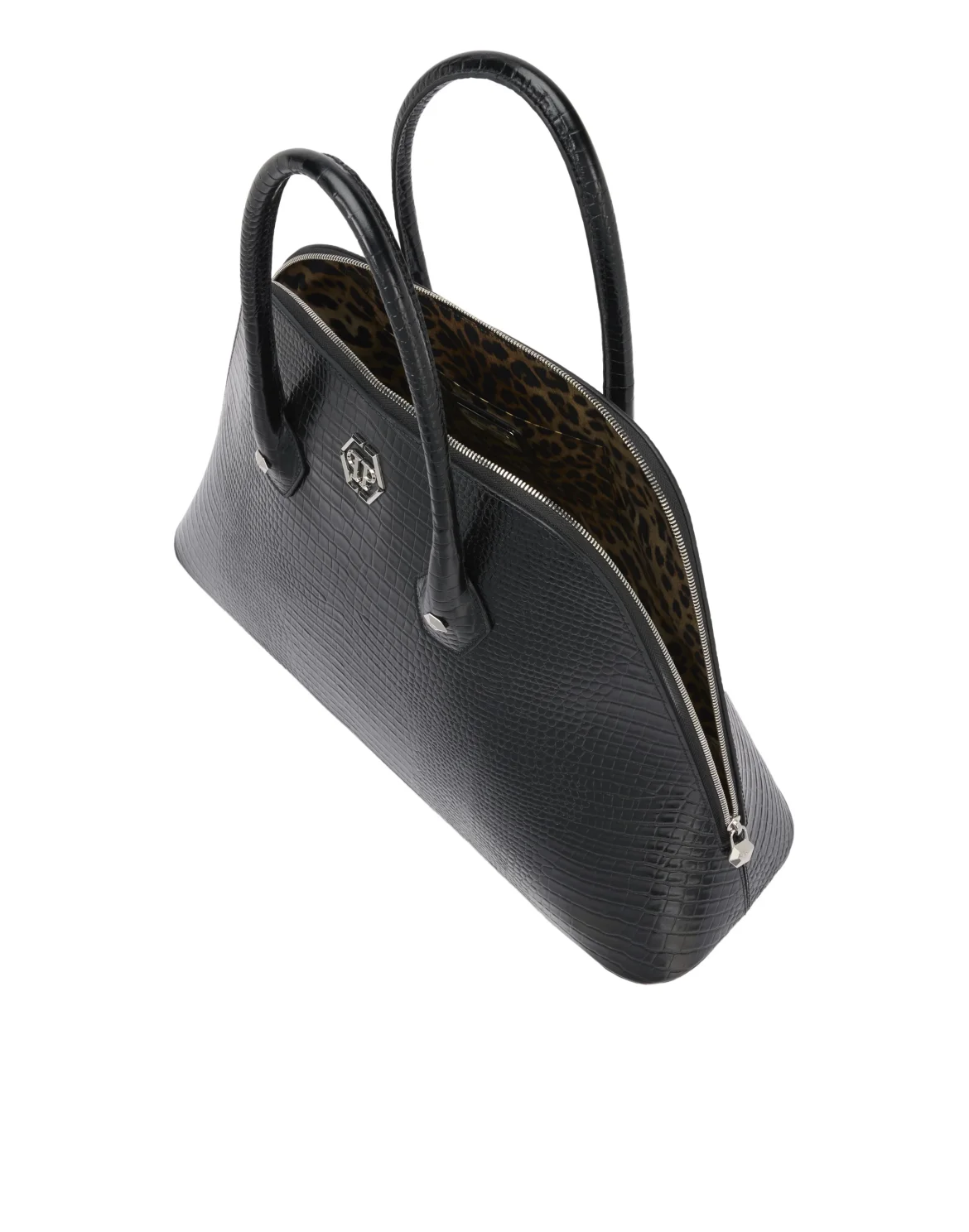 Philipp Plein Majestic Handbag Cocco Large, цвет: Черный