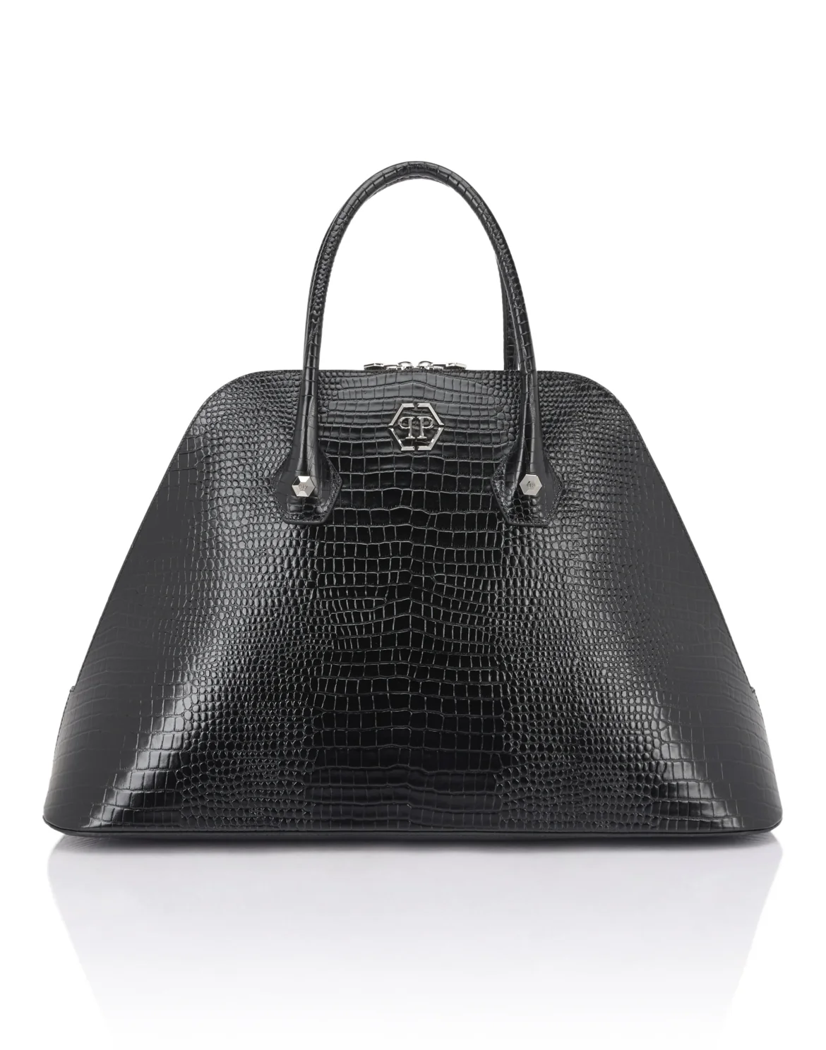 Philipp Plein Majestic Handbag Cocco Large, цвет: Черный