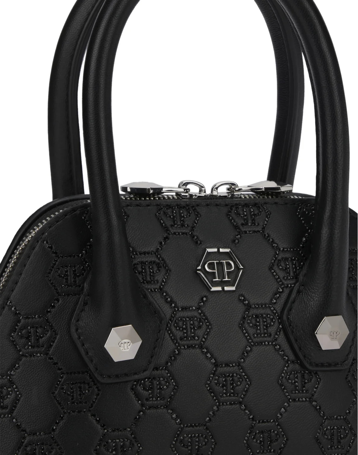 Philipp Plein Majestic Handbag Monogram Small, цвет: Черный