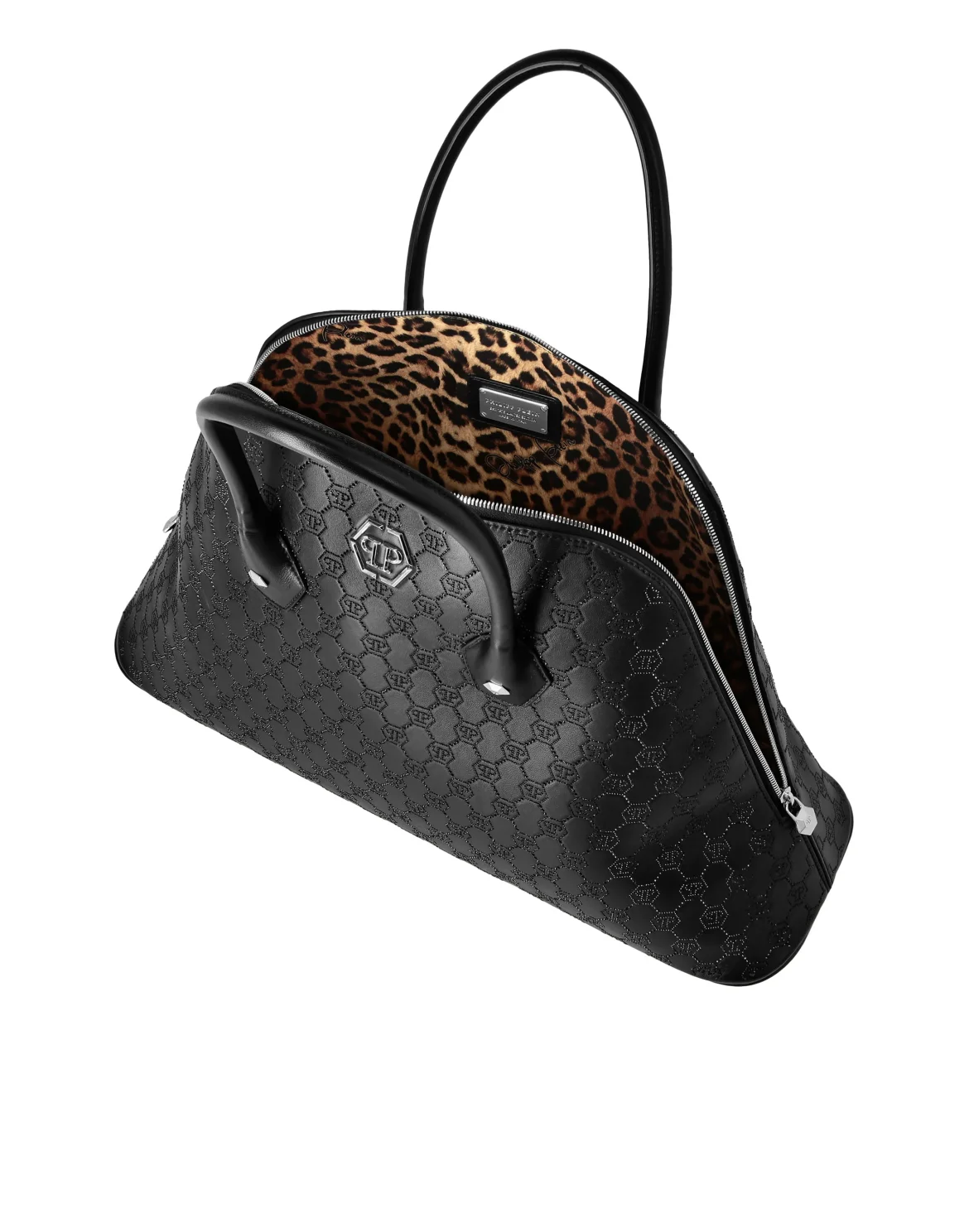Philipp Plein Majestic Handbag Monogram Large, цвет: Черный