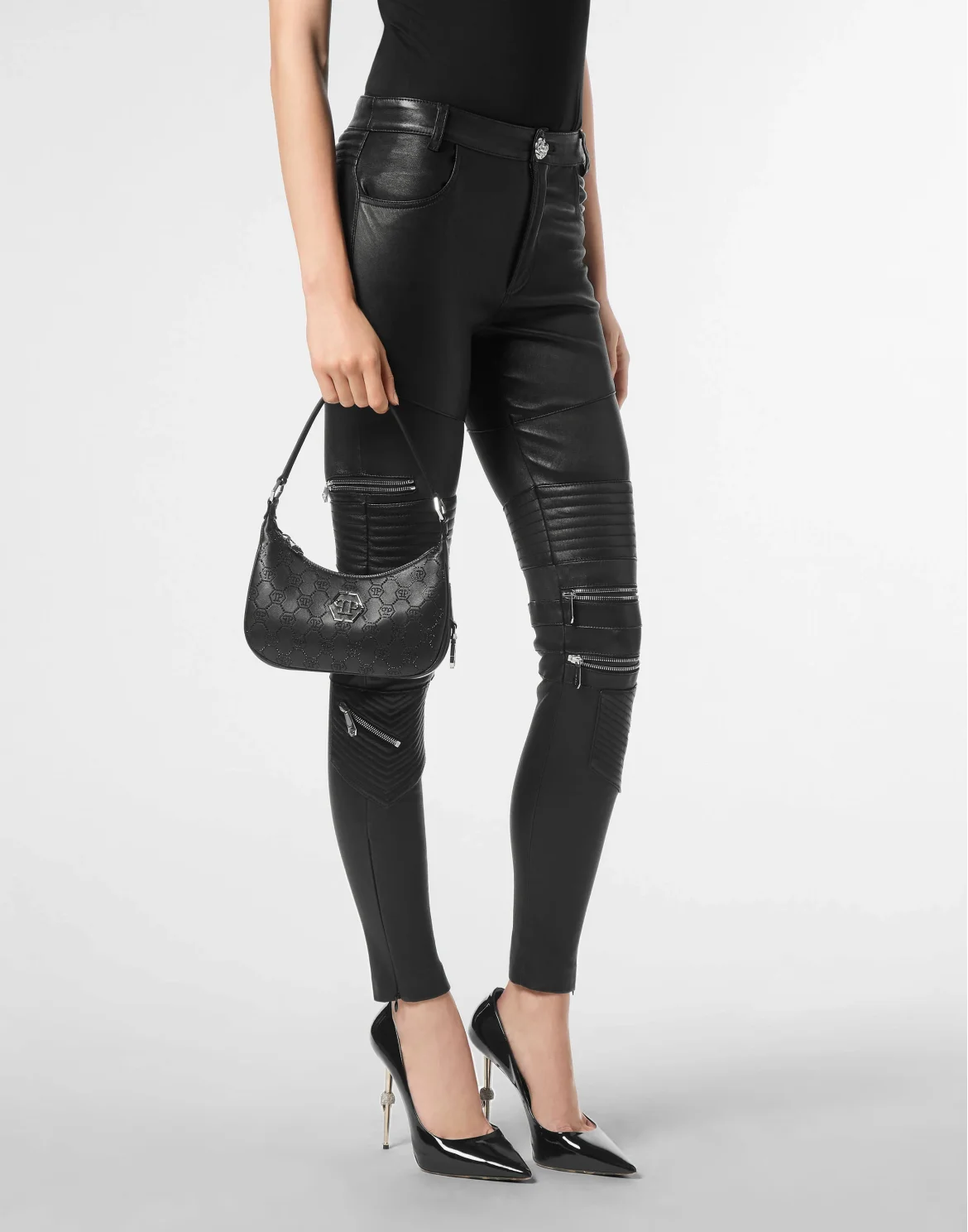 Shoulder Bag Monogram Strass, цвет: Черный